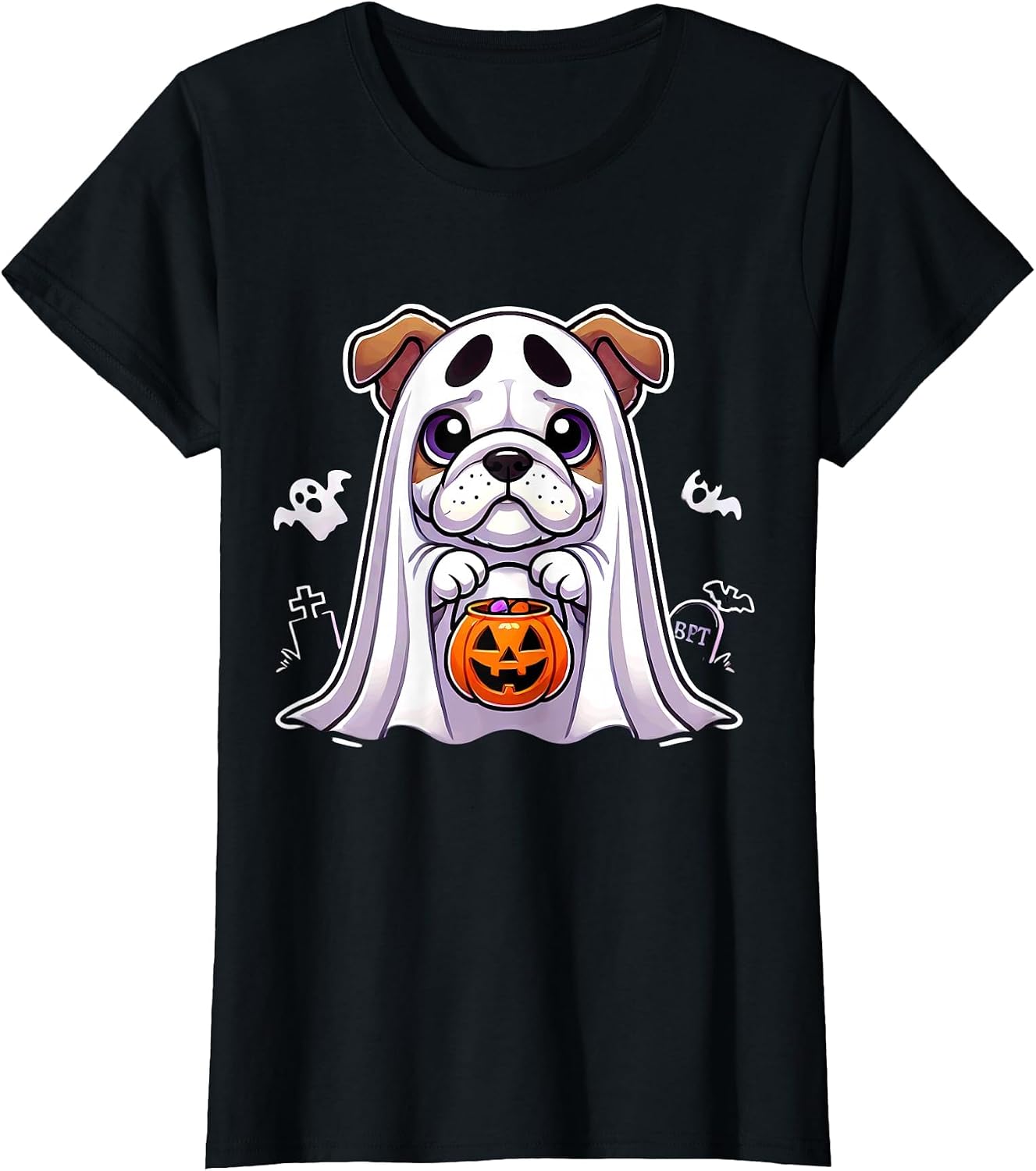 Bulldog Ghost Halloween Dog Men Women Kids