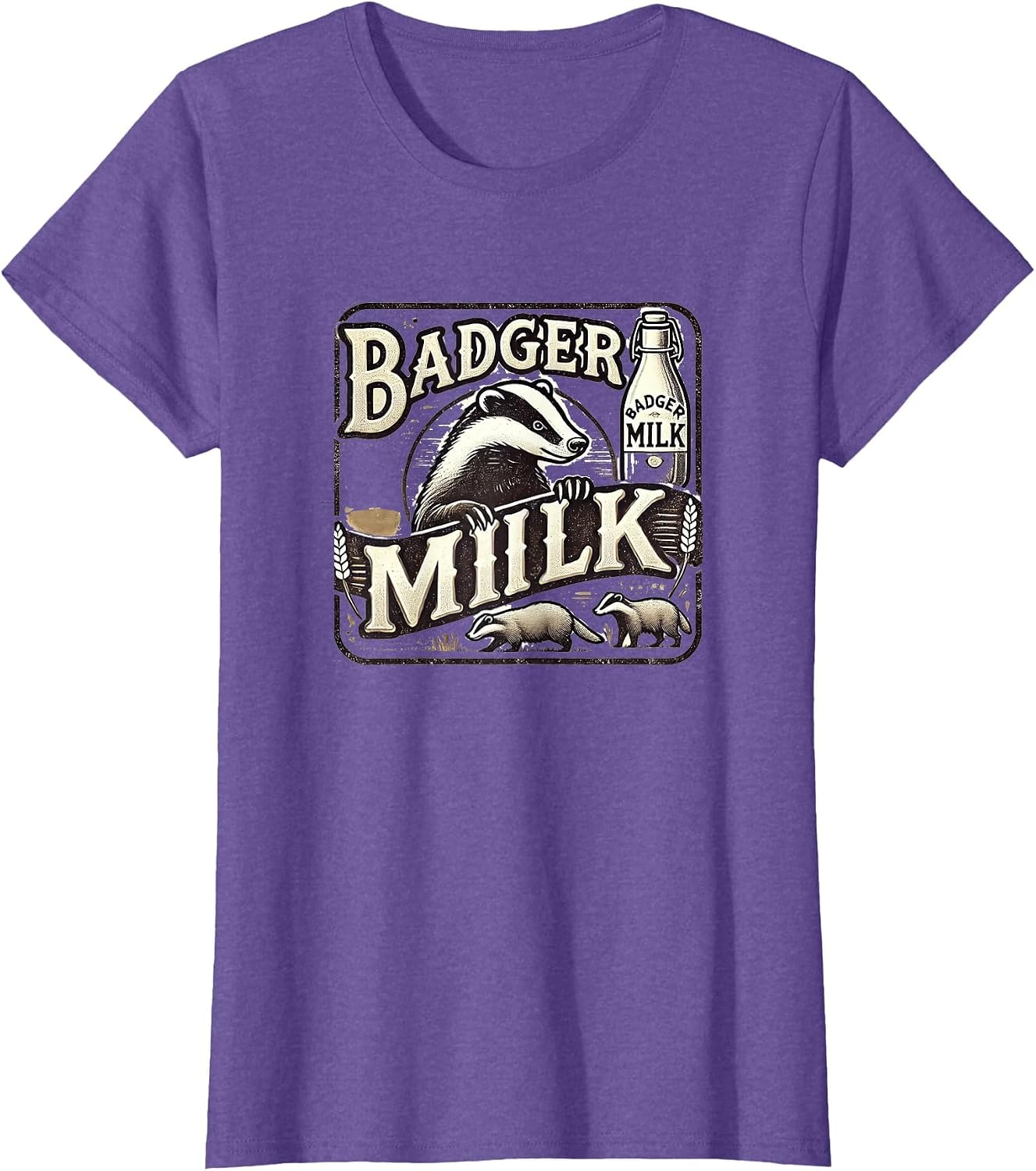 Funny Animal Badger Milk Vintage Advertising