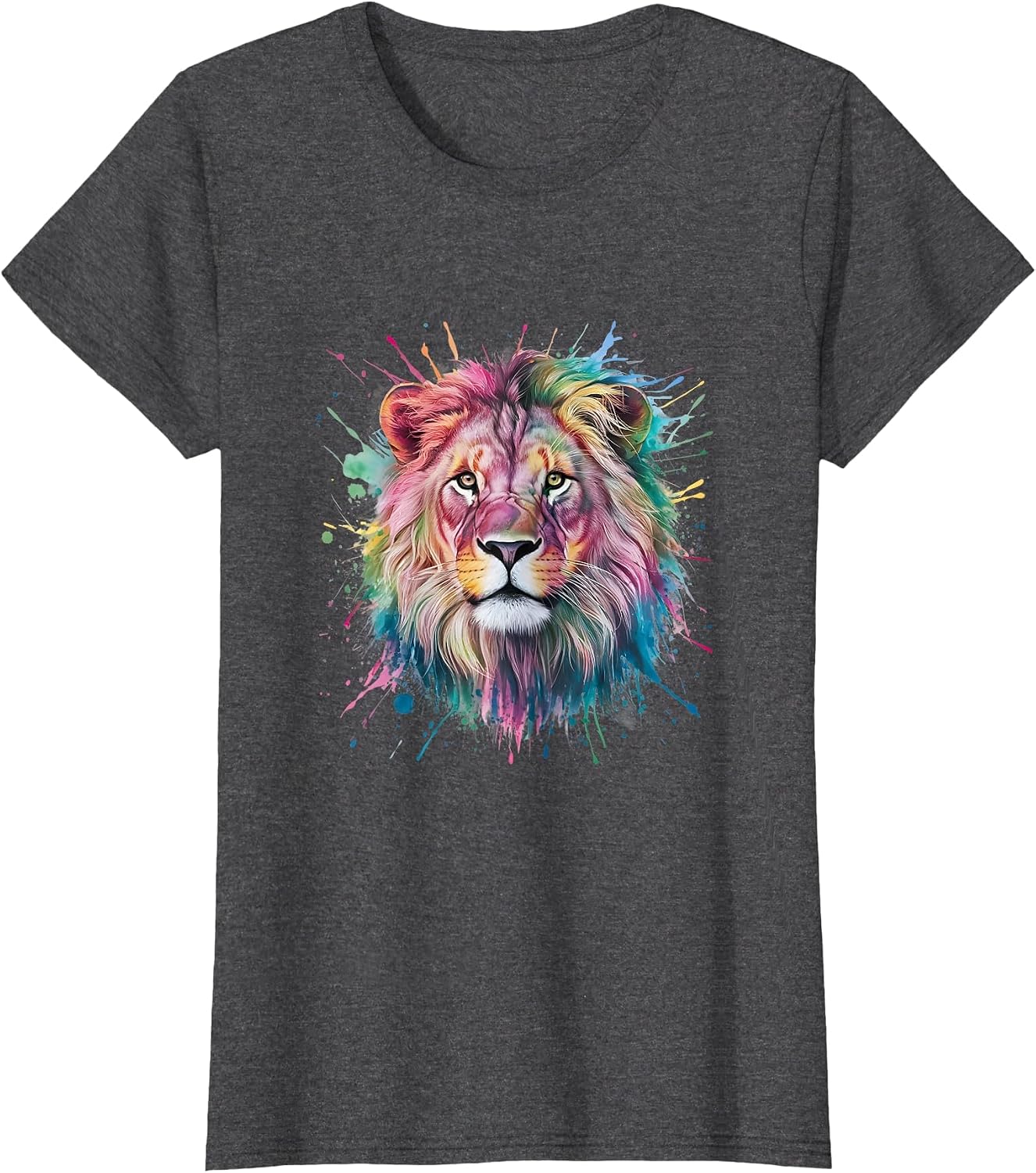 Lion Men Woman Colorful Watercolor Lion