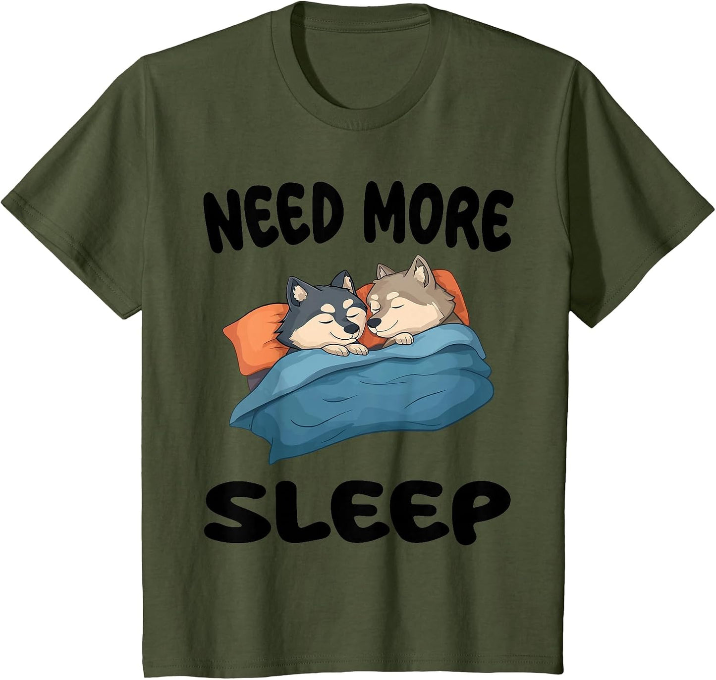 Cute Wolf Need More Sleep Pajamas Nightgown