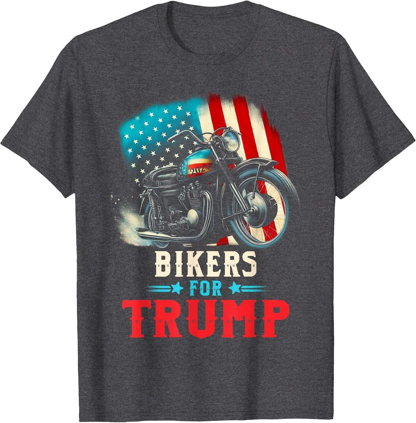 Bikers for Trump 2024 Motorcycle USA Flag