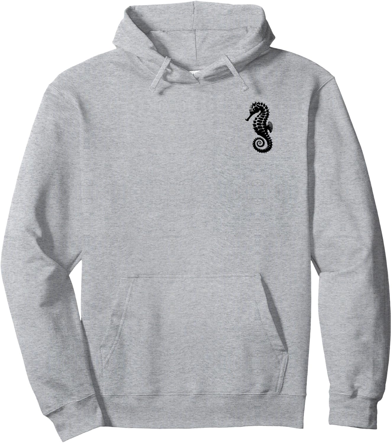 Seahorse Dad Mom Lover - Monochromatic Seahorse Hoodie - Hoodie | Ash