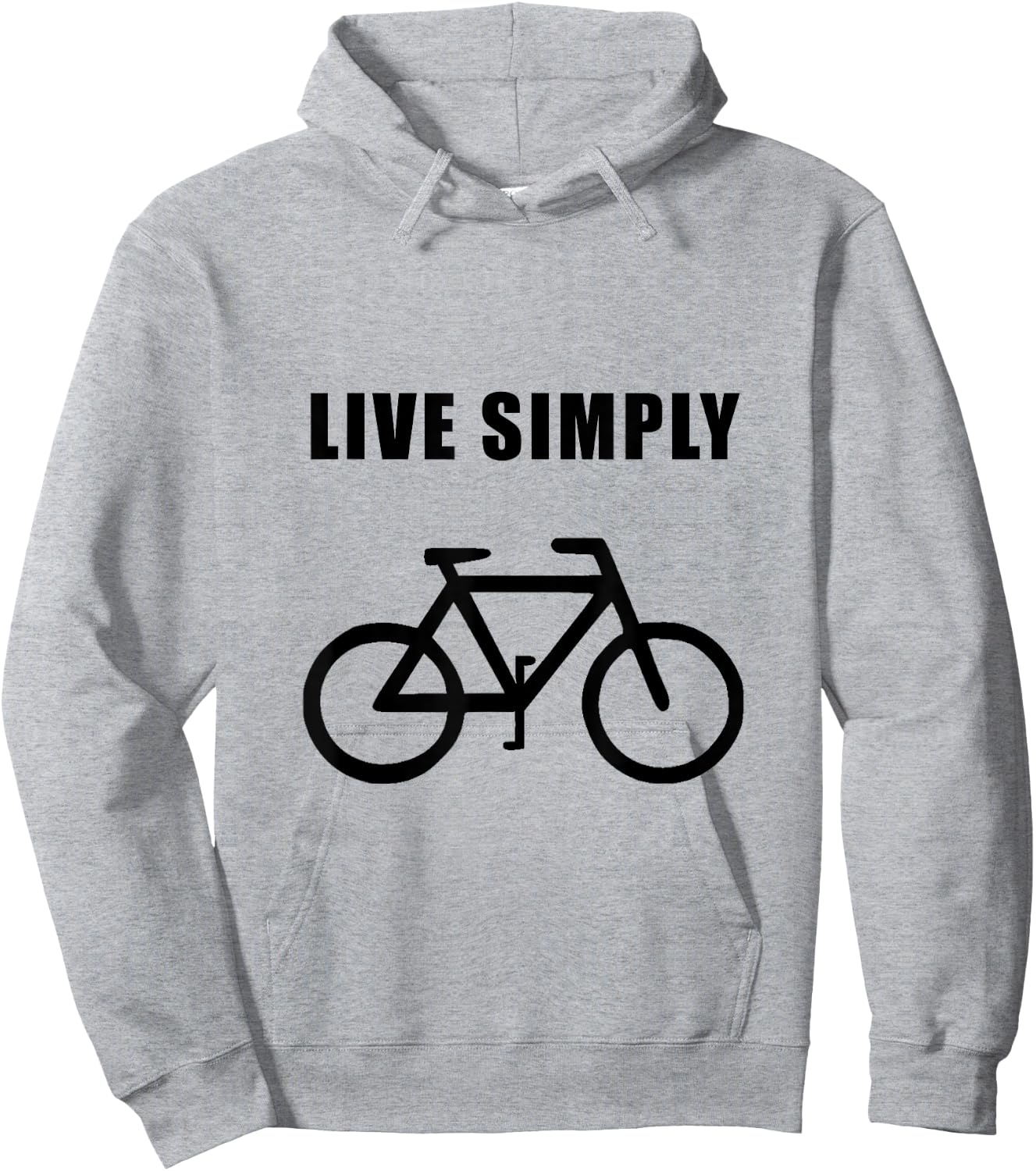 Live Simply Bike Cycling Fan Funny Hoodie - Hoodie | Ash