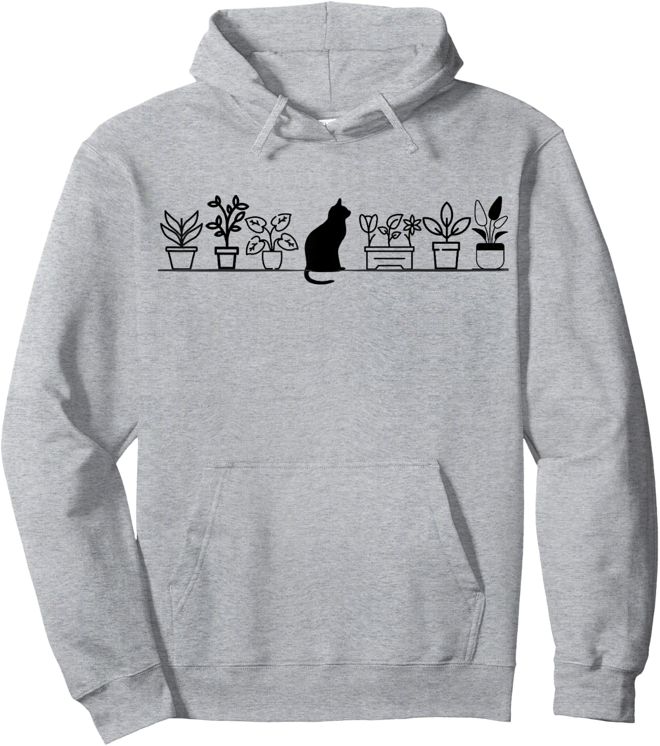 Cats And Plants A Purrfect Combination Hoodie - Hoodie | Ash