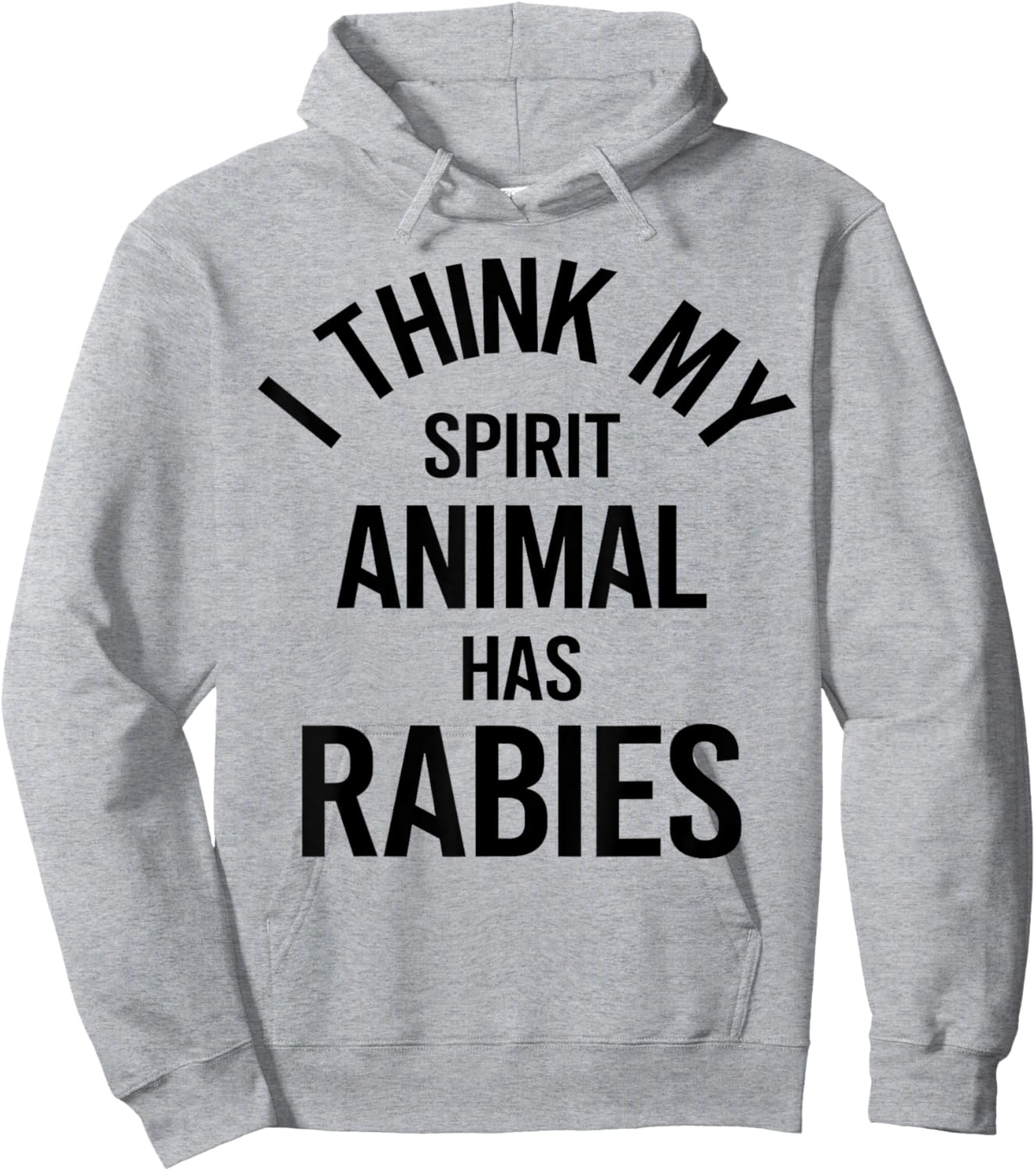 My Spirit Animal Has Rabies Funny Hoodie - Hoodie | Ash