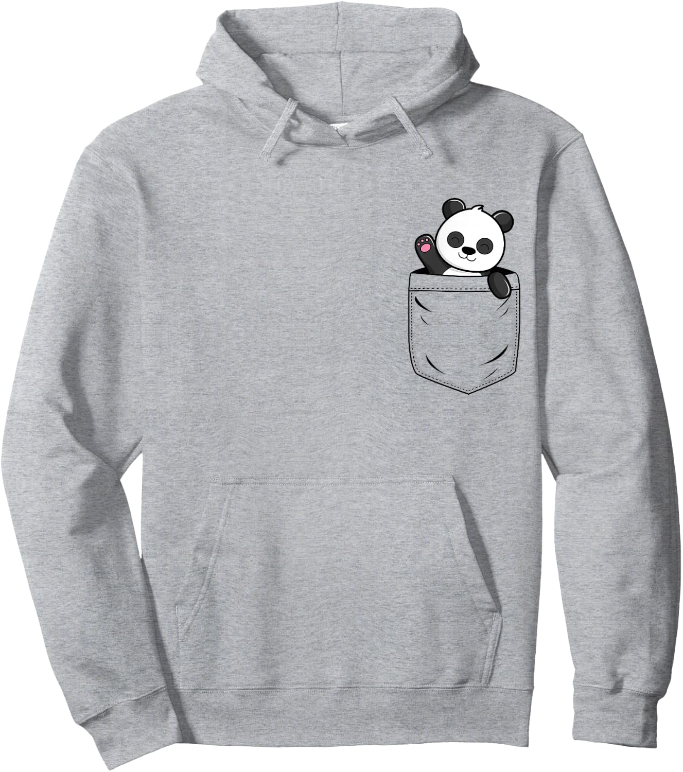 Panda Lovers Cute Funny Panda In Pocket Hoodie - Hoodie | Ash