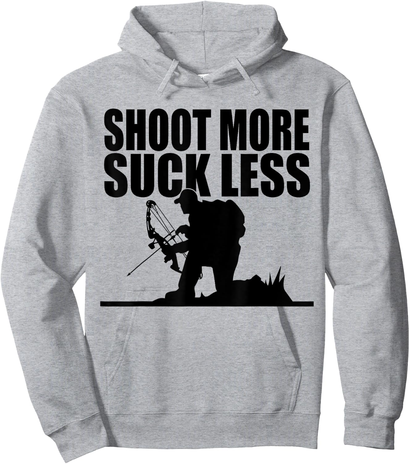 Shoot More Suck Less Funny Hunting Hoodie - Hoodie | Ash
