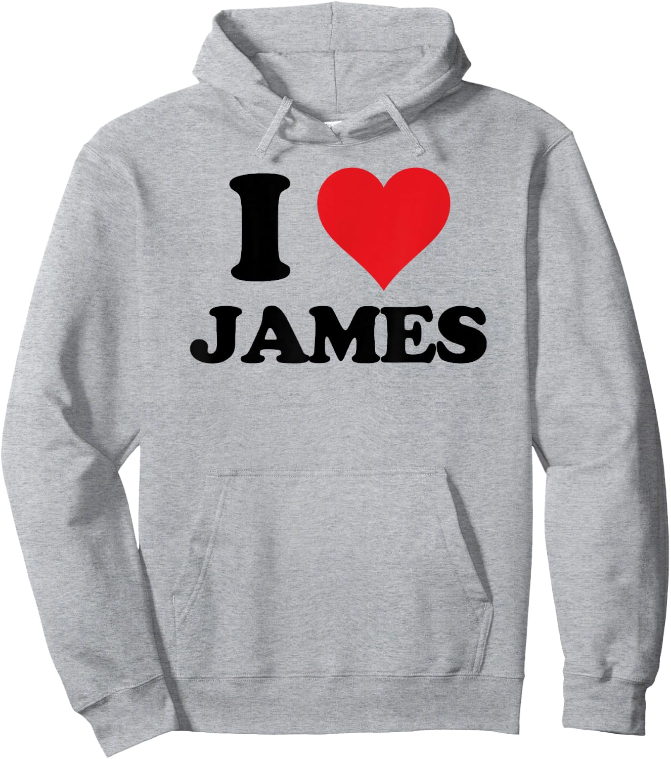 I Heart James First Name I Love Custom Stuff Hoodie - Hoodie | Ash
