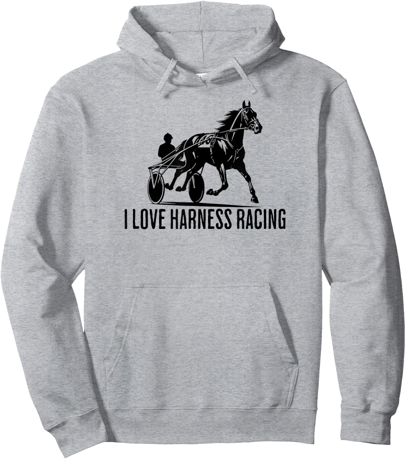 I Love Harness Racing Hoodie - Hoodie | Ash