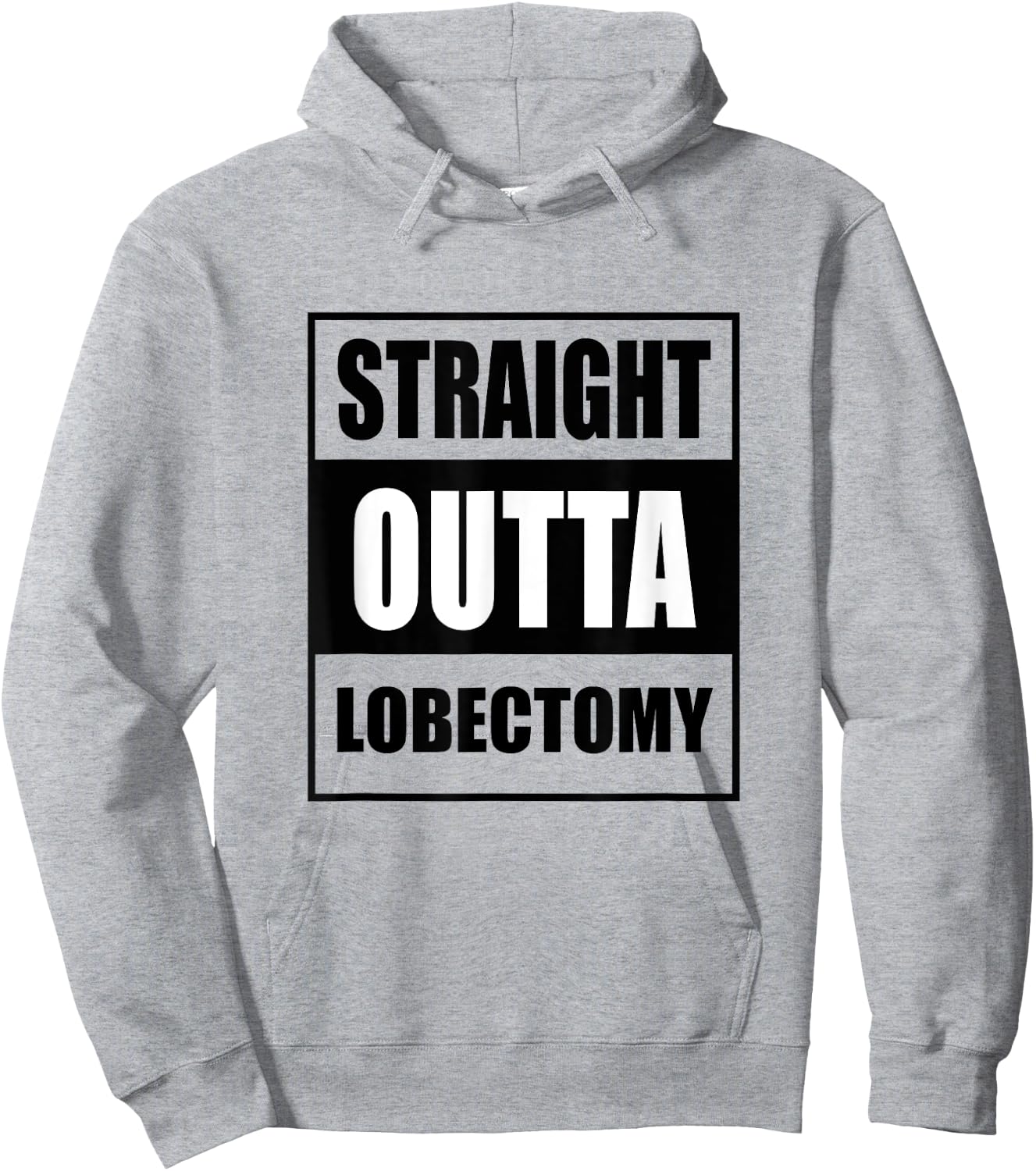 Straight Outta Lobectomy Get Well Soon Recovery Hoodie - Hoodie | Ash