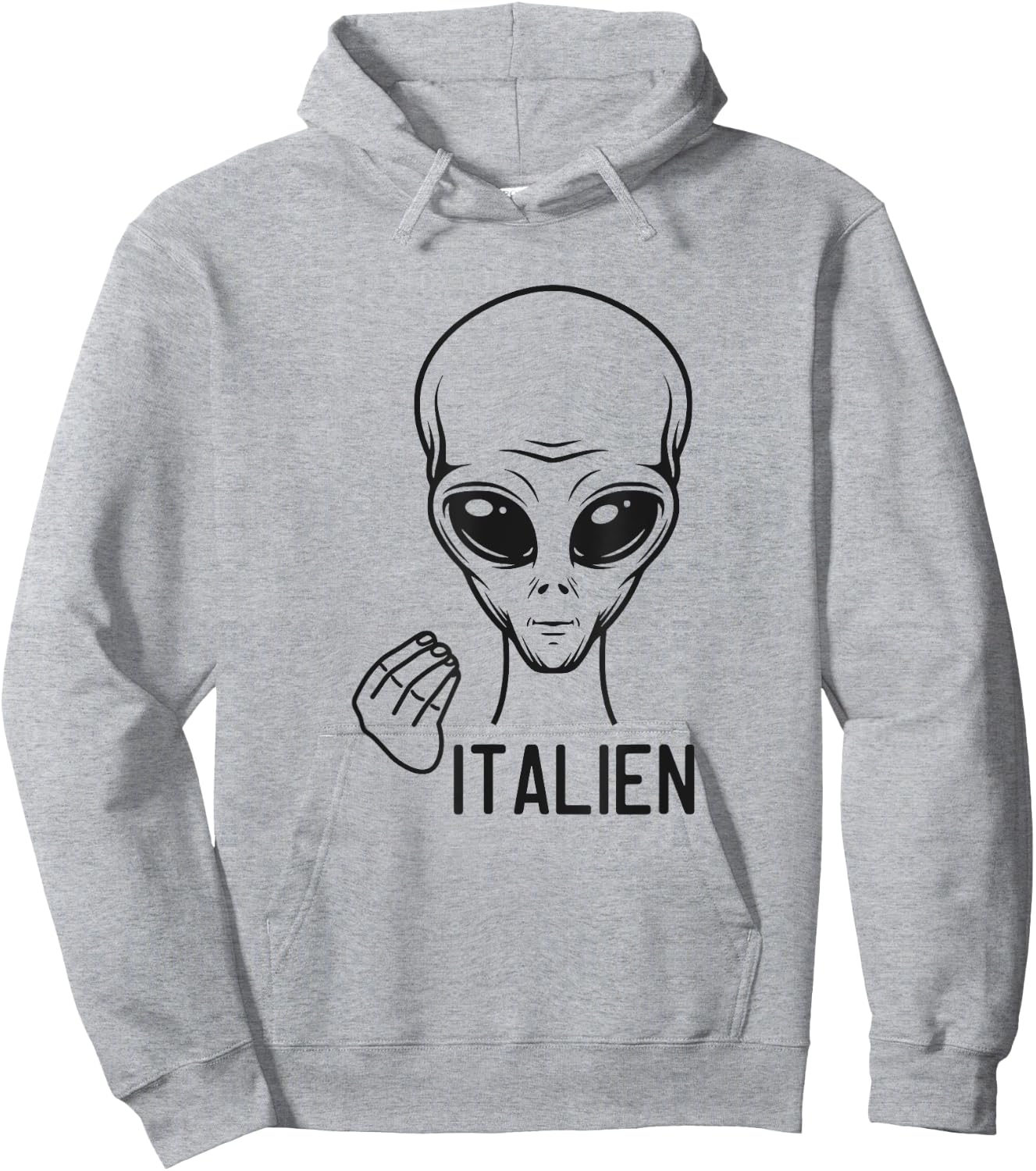 Italien Funny Meme Dad Joke Italian Alien UFO Hoodie - Hoodie | Ash
