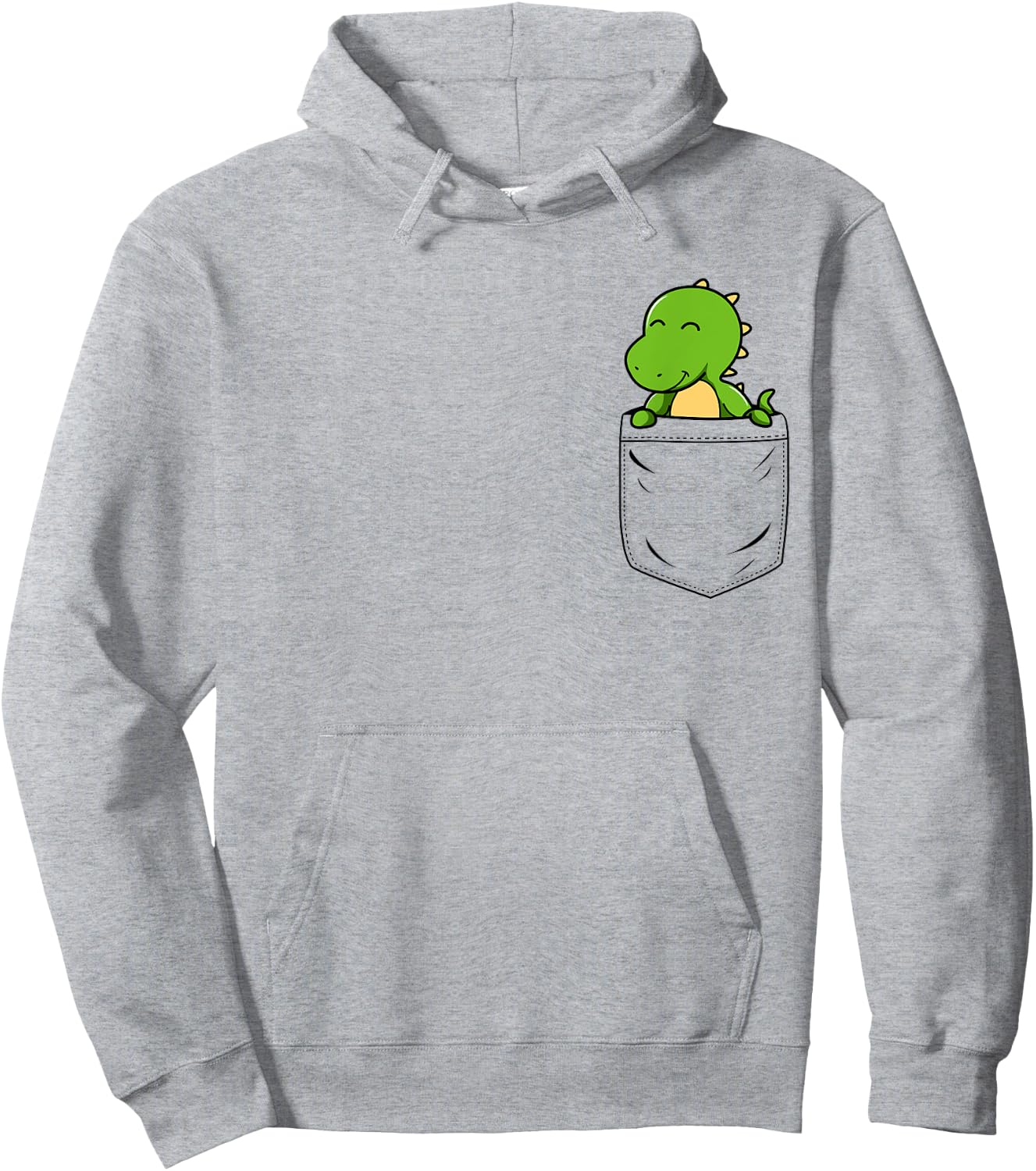 Dinosaur Lovers Cute Funny Dinosaur In Pocket Hoodie - Hoodie | Ash