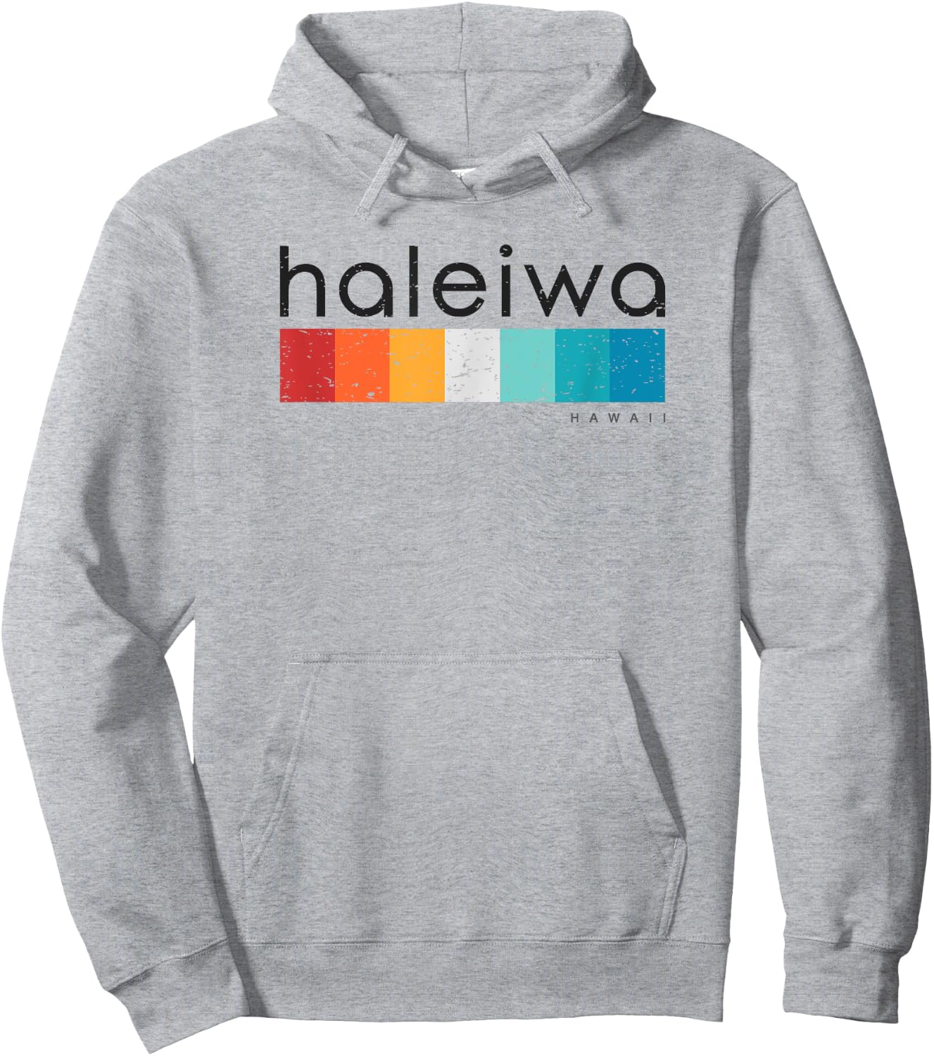 Vintage Haleiwa Hawaii Retro Design Hoodie - Hoodie | Ash