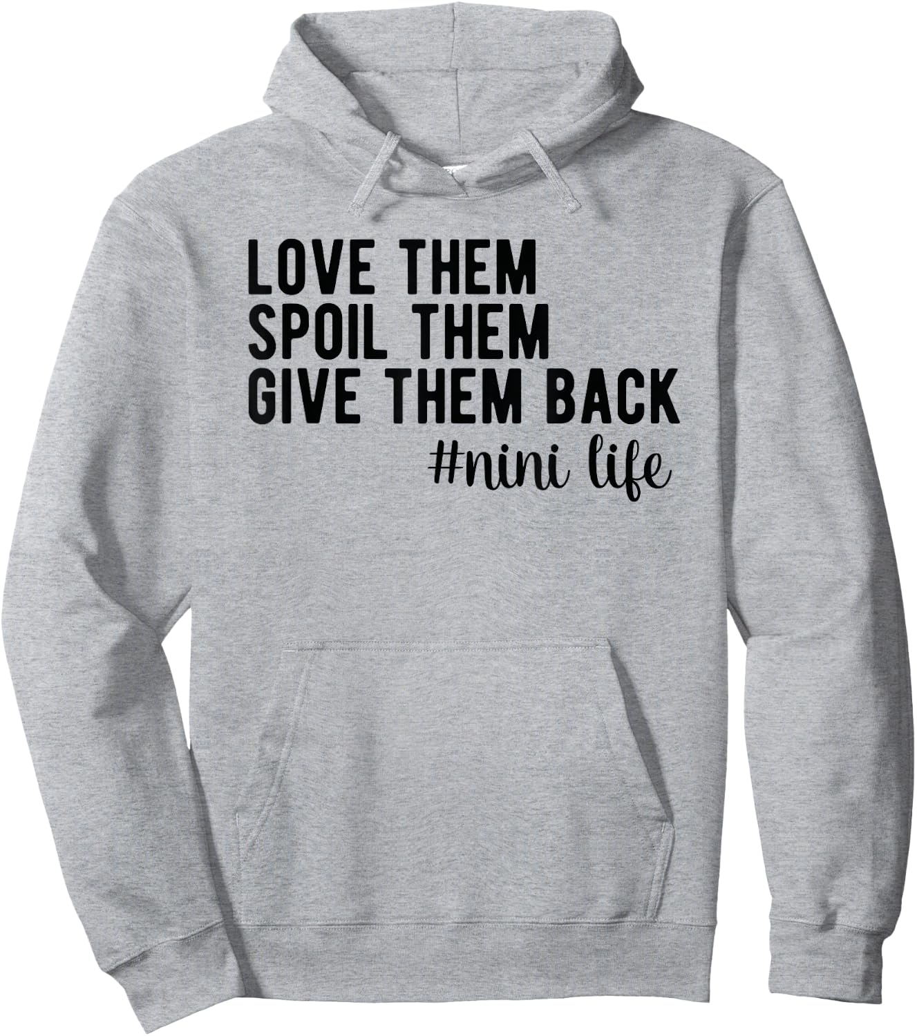 Nini Life Nini Grandma Nini Grandmother Hoodie - Hoodie | Ash