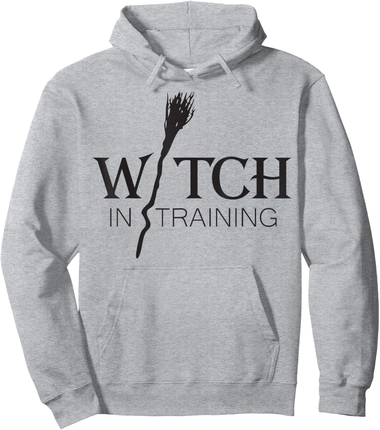 Witch in Training Fantasy Broomstick Hoodie - Hoodie | Ash
