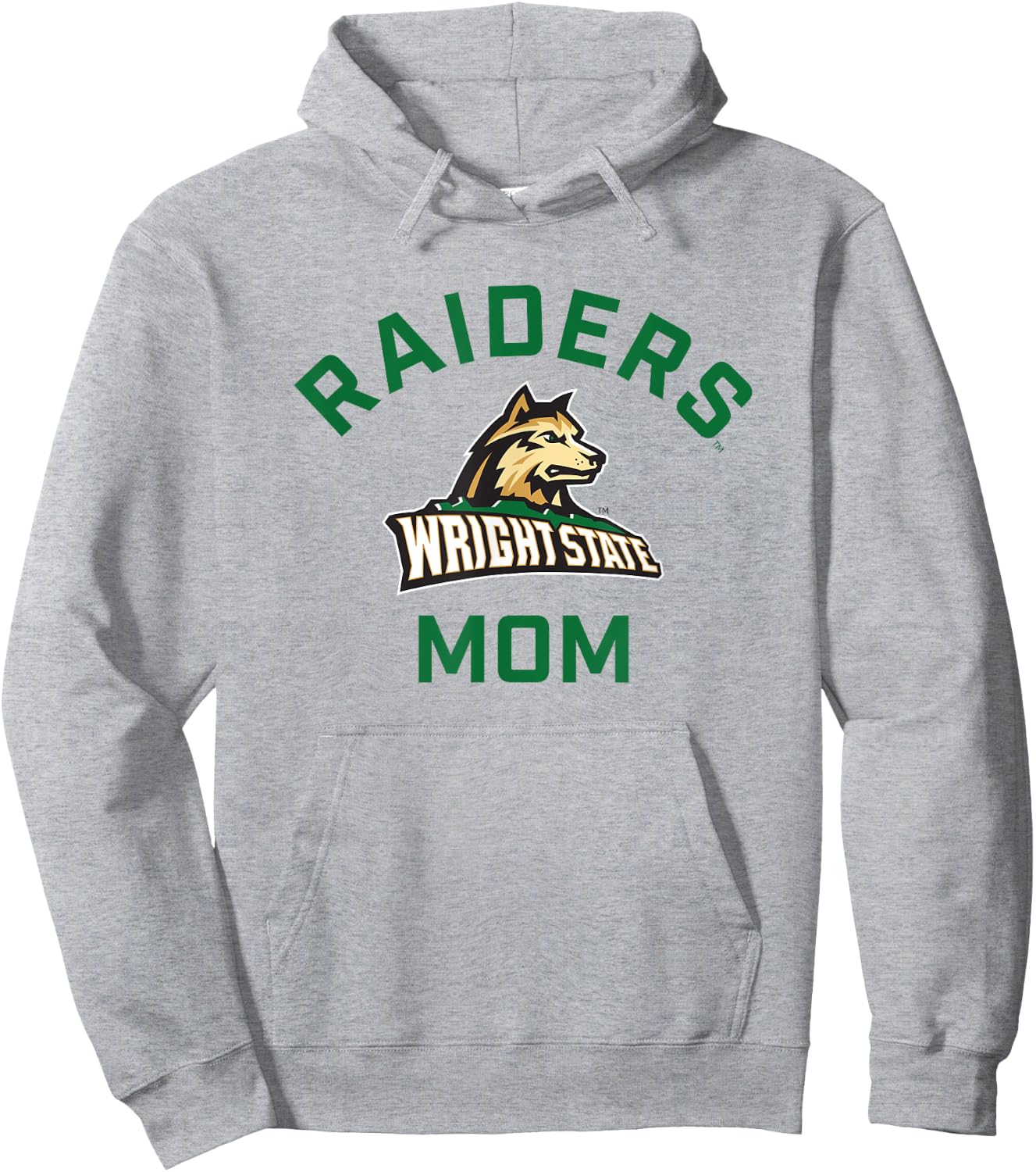 Wright State University WSU Raiders Arched Mom Hoodie - Hoodie | Ash