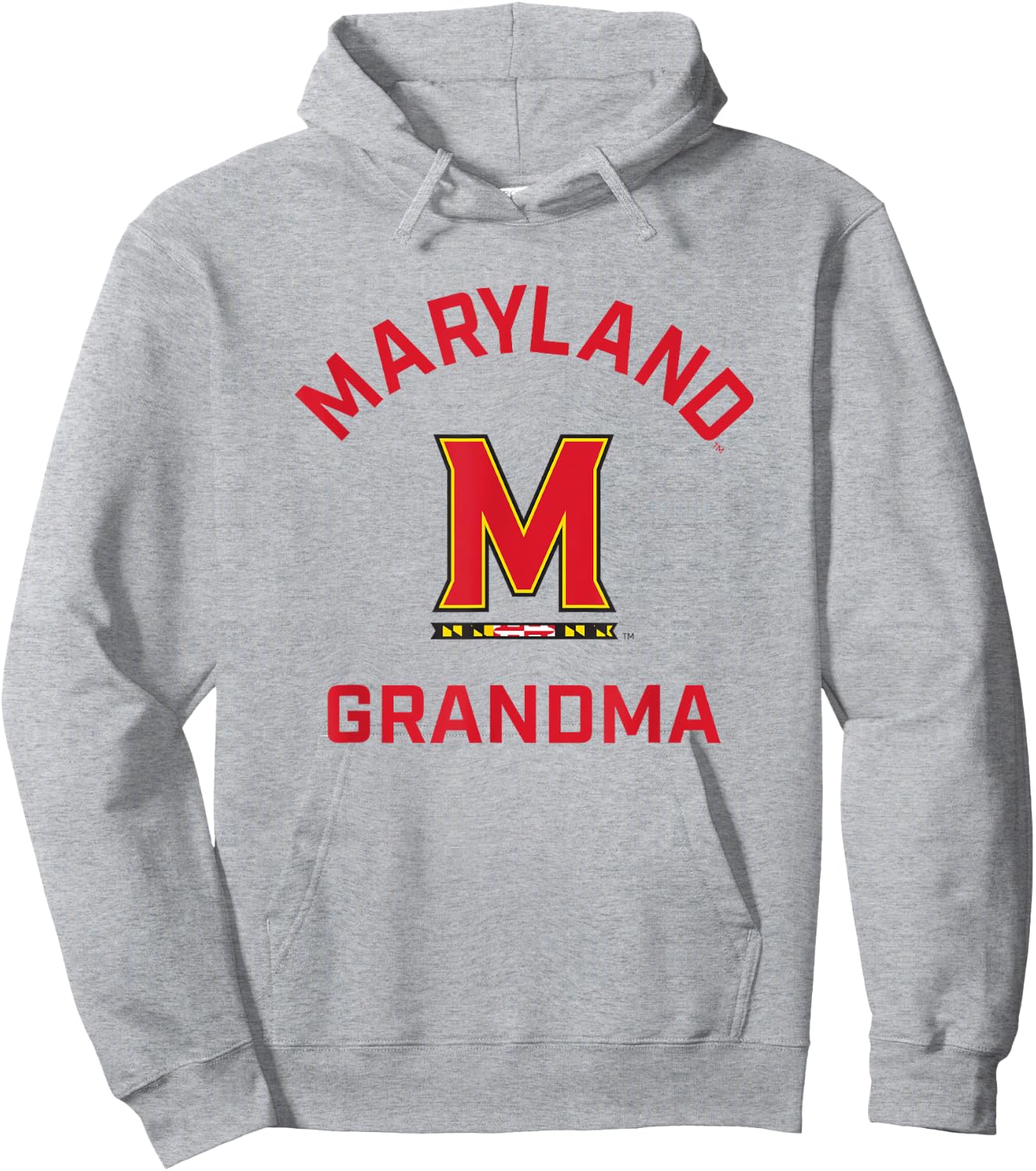 University of Maryland Terrapins Arched Grandma Hoodie - Hoodie | Ash