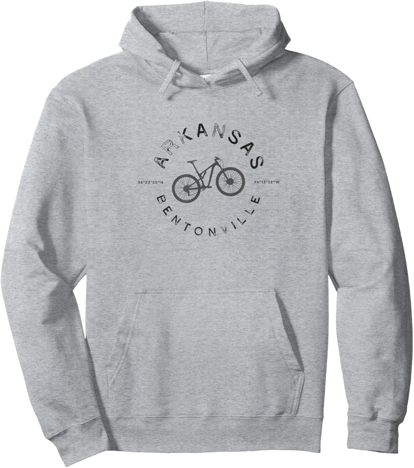 Bentonville Arkansas Mountain Biking T Hoodie - Hoodie | Ash