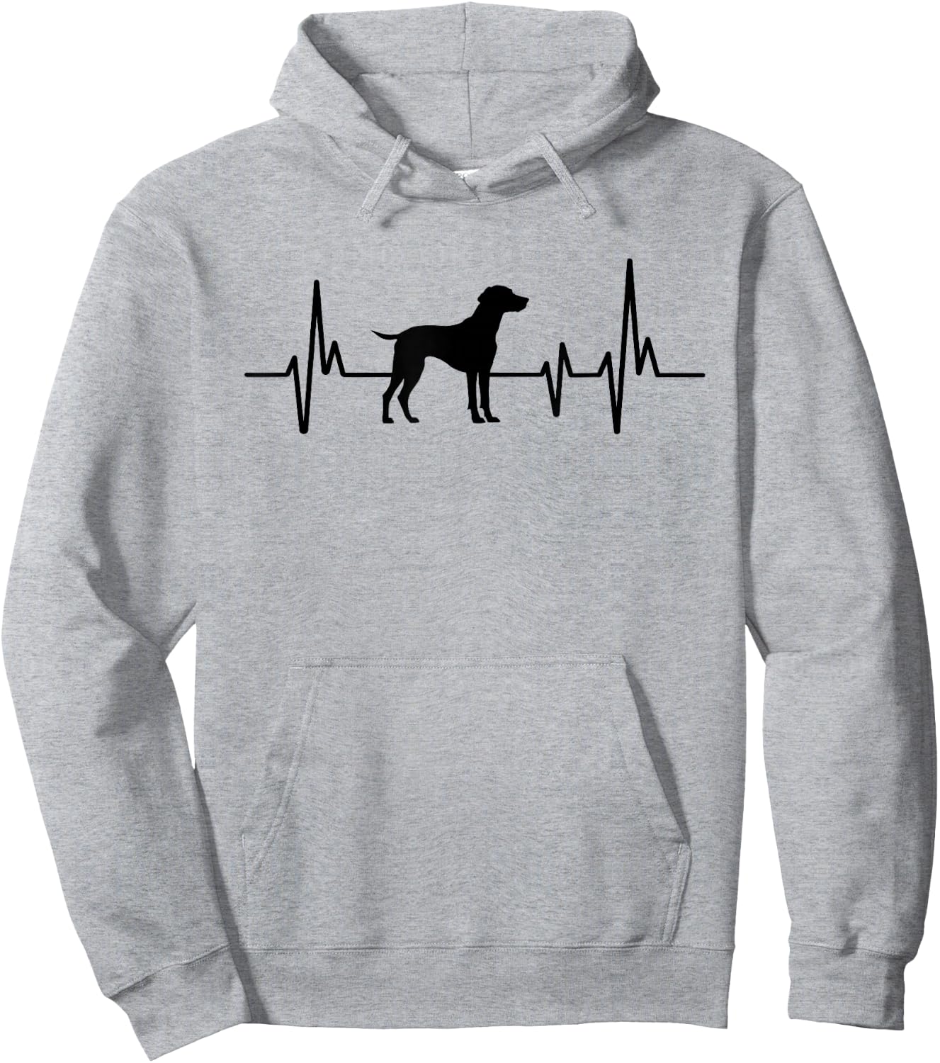 Heartbeat Design Mountain Cur Dog Women Hoodie - Hoodie | Ash
