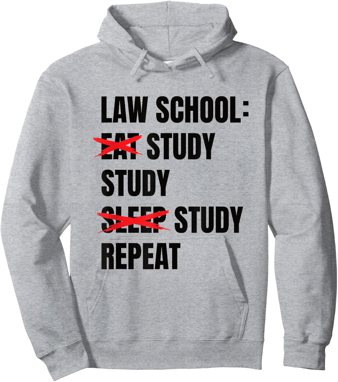 Law School Eat Sleep Study Repeat Law Student Hoodie - Hoodie | Ash