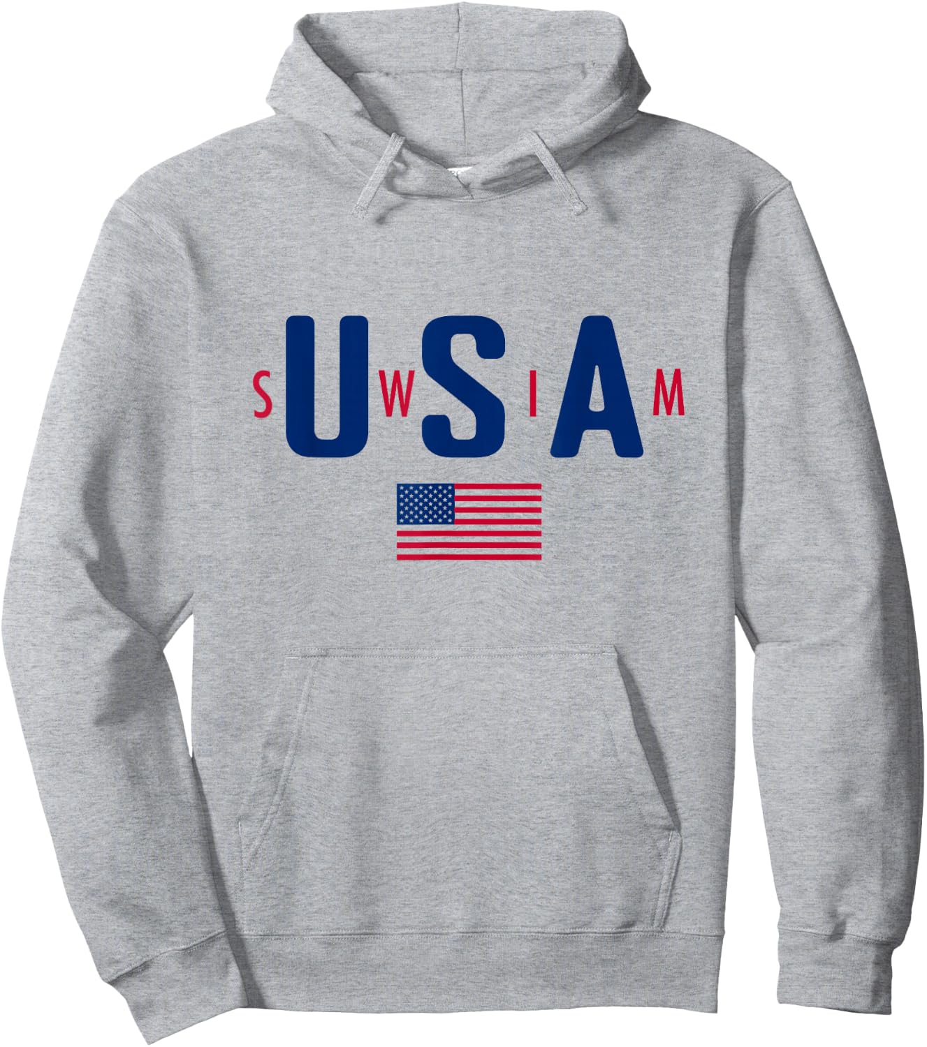 USA Swim Shirt, USA Summer Swimming 2024 Games Hoodie - Hoodie | Ash