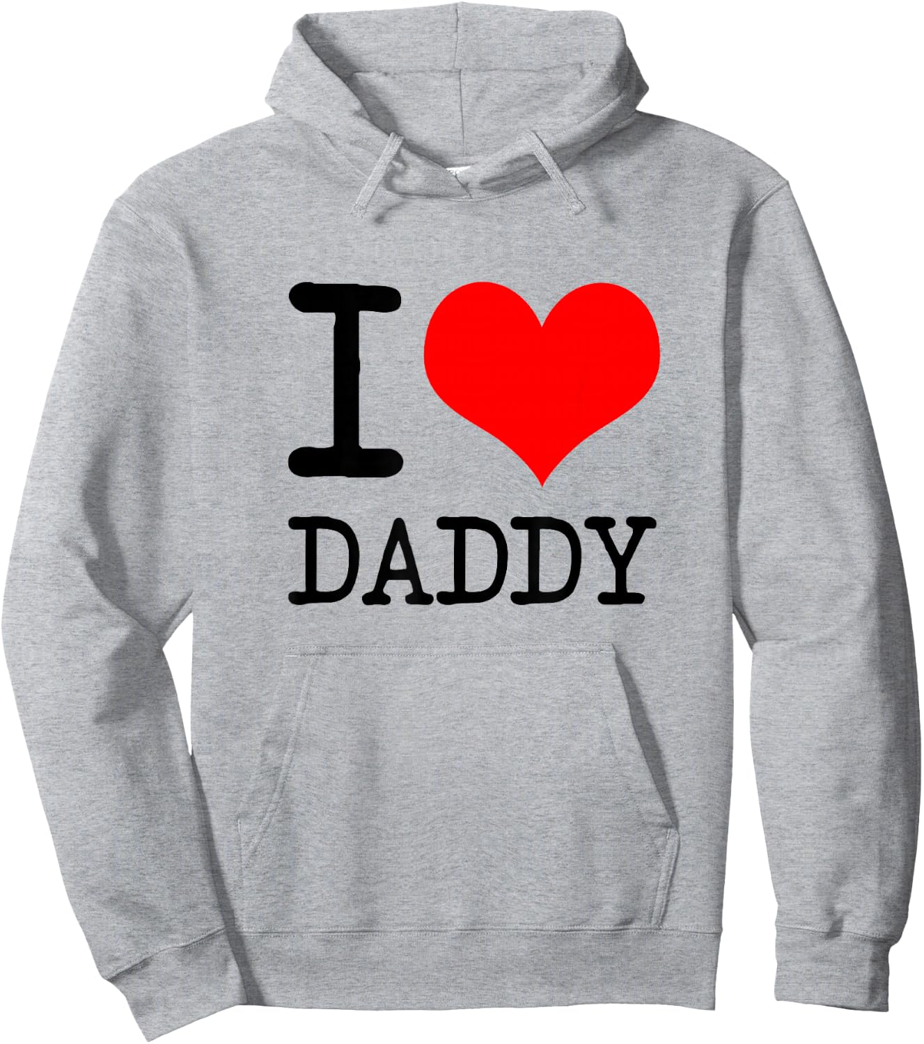 I Love (Heart) T Shirt for Father's Day Hoodie - Hoodie | Ash