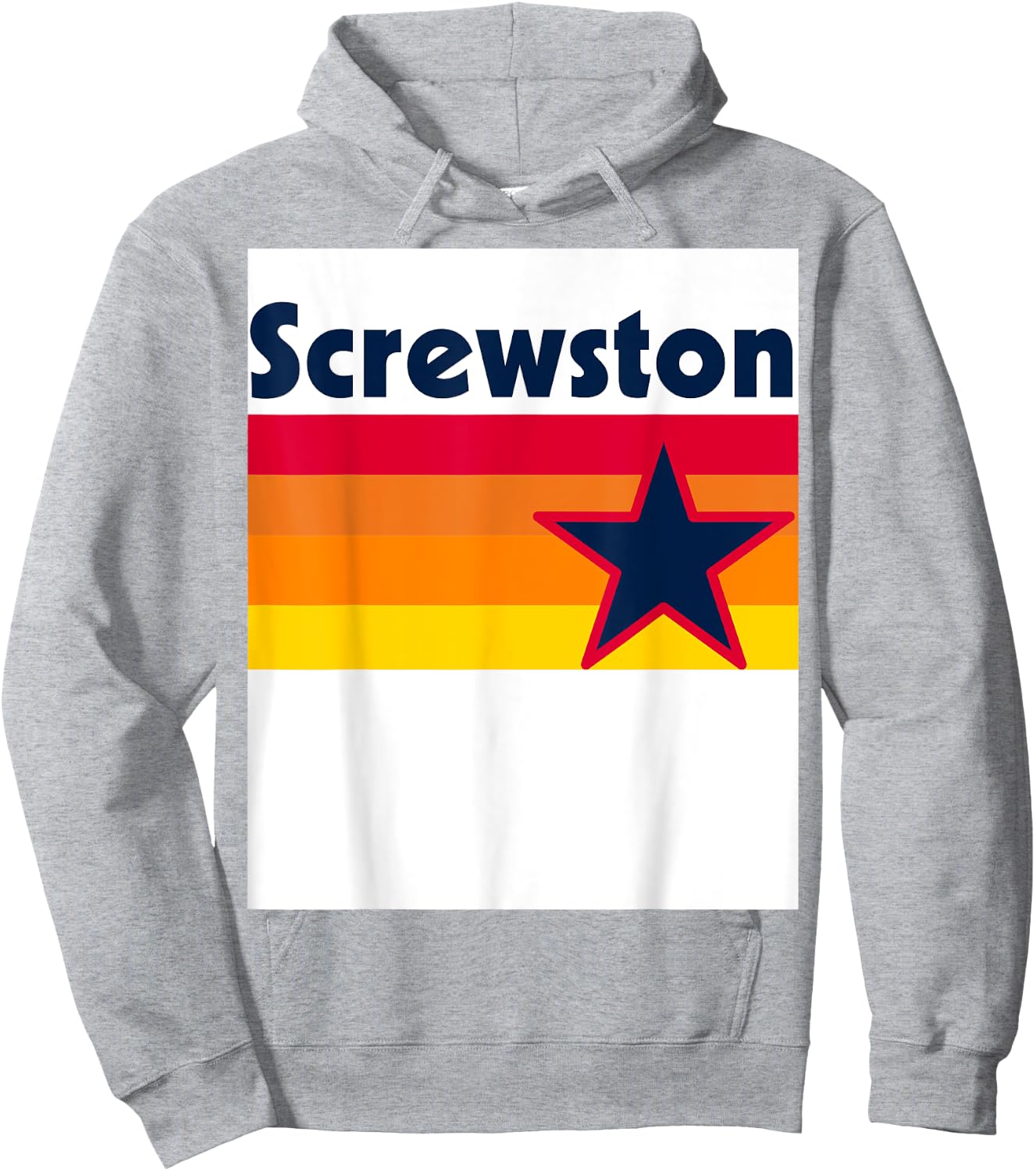 Screwston Texas H-town Houston Retro White Hoodie - Hoodie | Ash