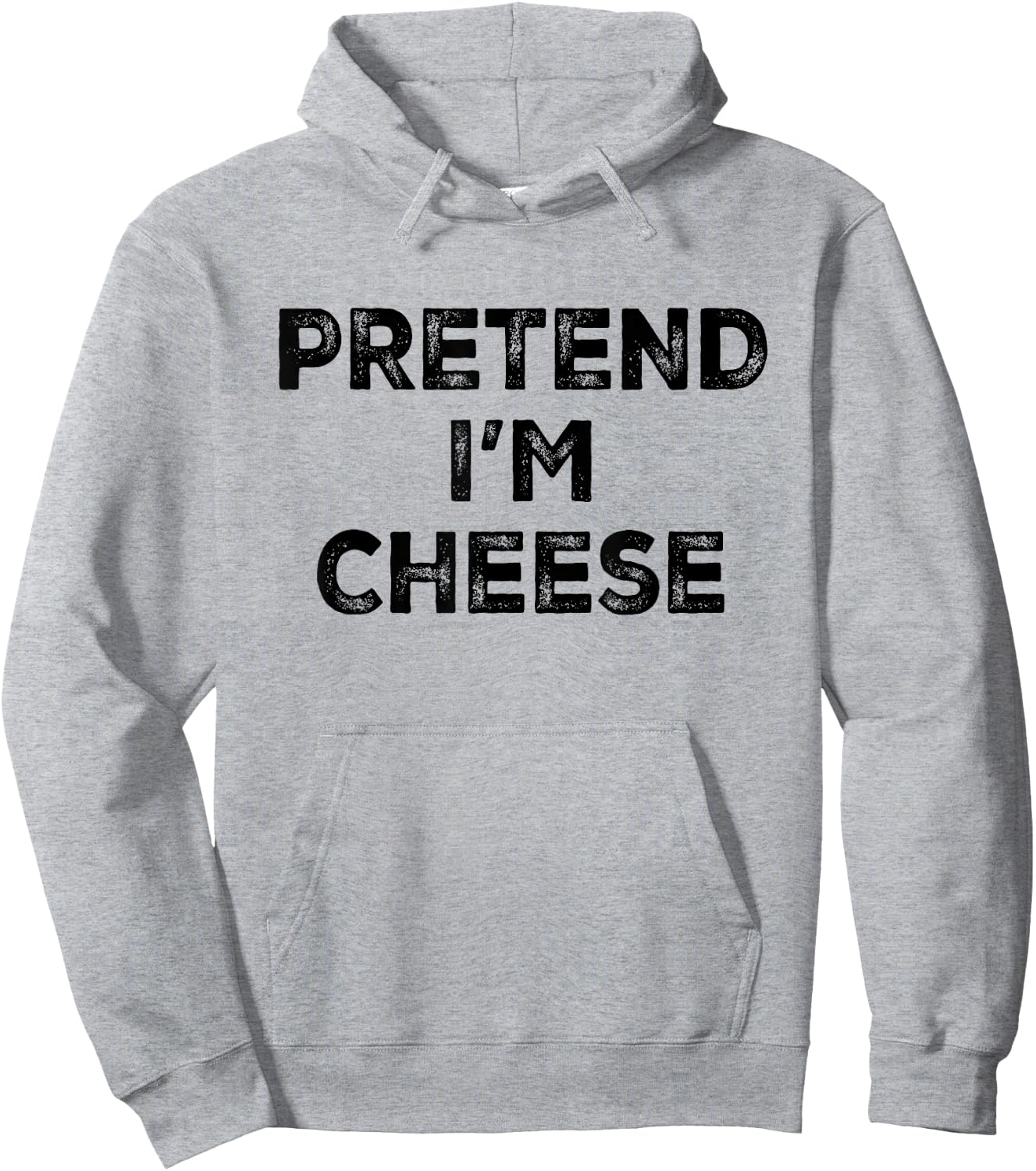 Pretend I'm Cheese Lazy Halloween Costume Hoodie - Hoodie | Ash