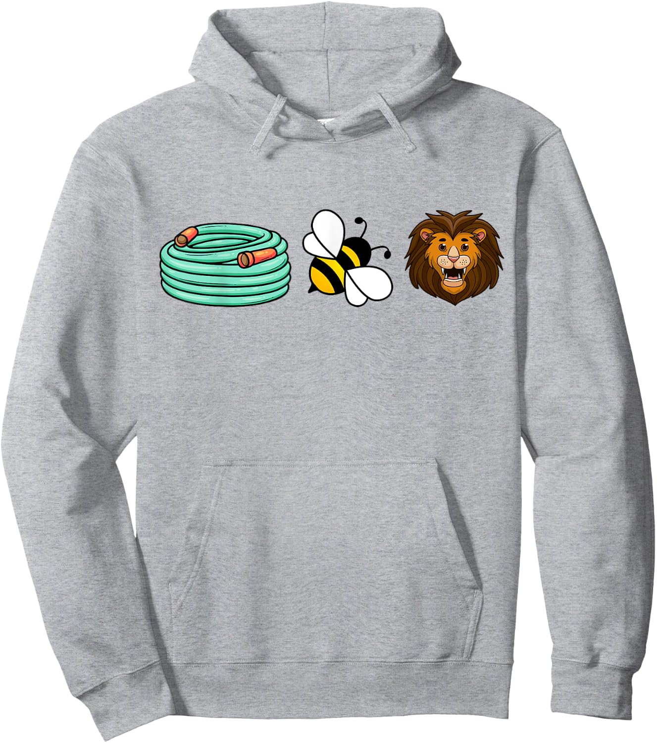 Hose Bee Lion Hidden message Funny Men Women Hoodie - Hoodie | Ash