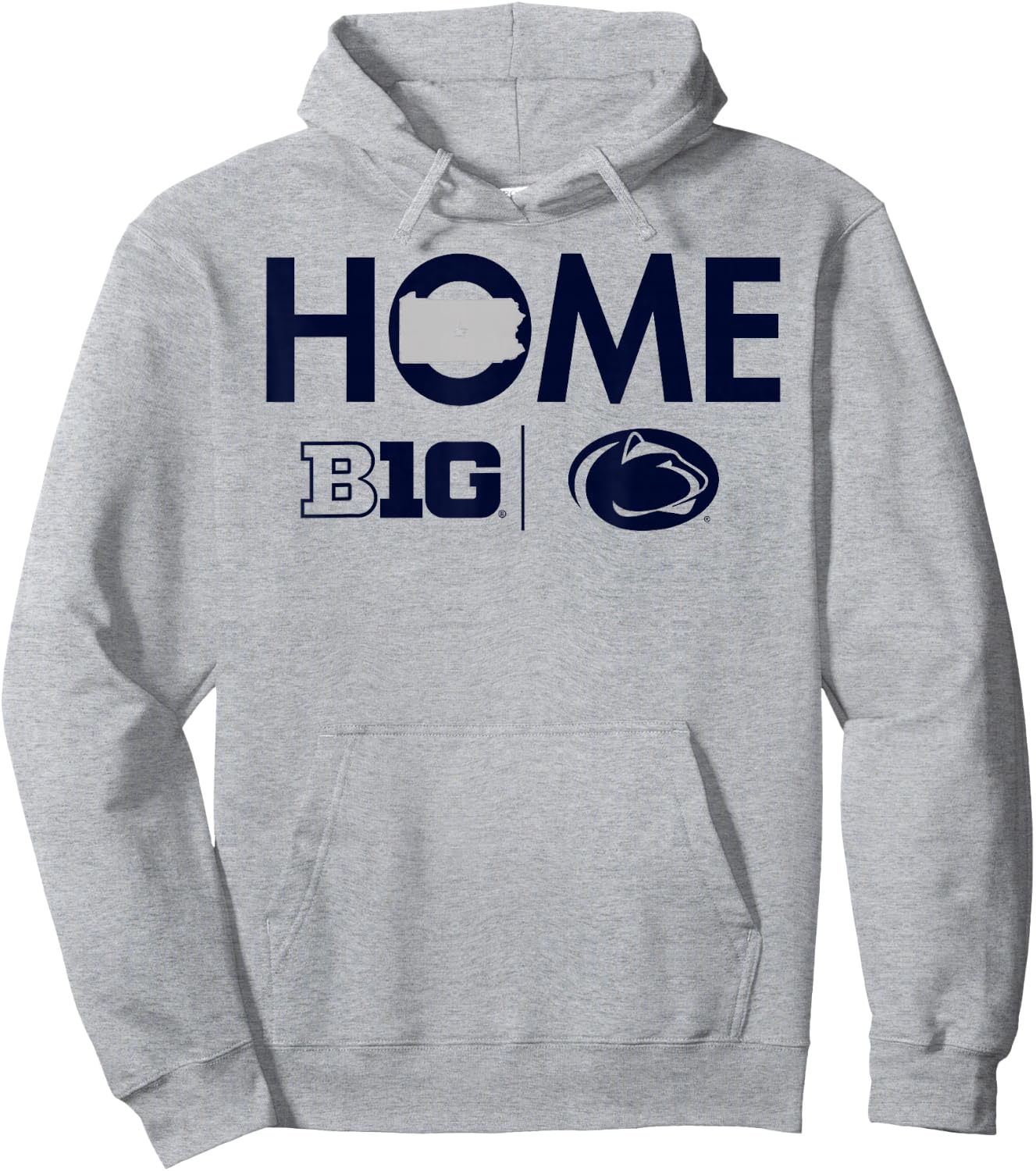 Penn State Nittany Lions Big 10 Home White Hoodie - Hoodie | Ash