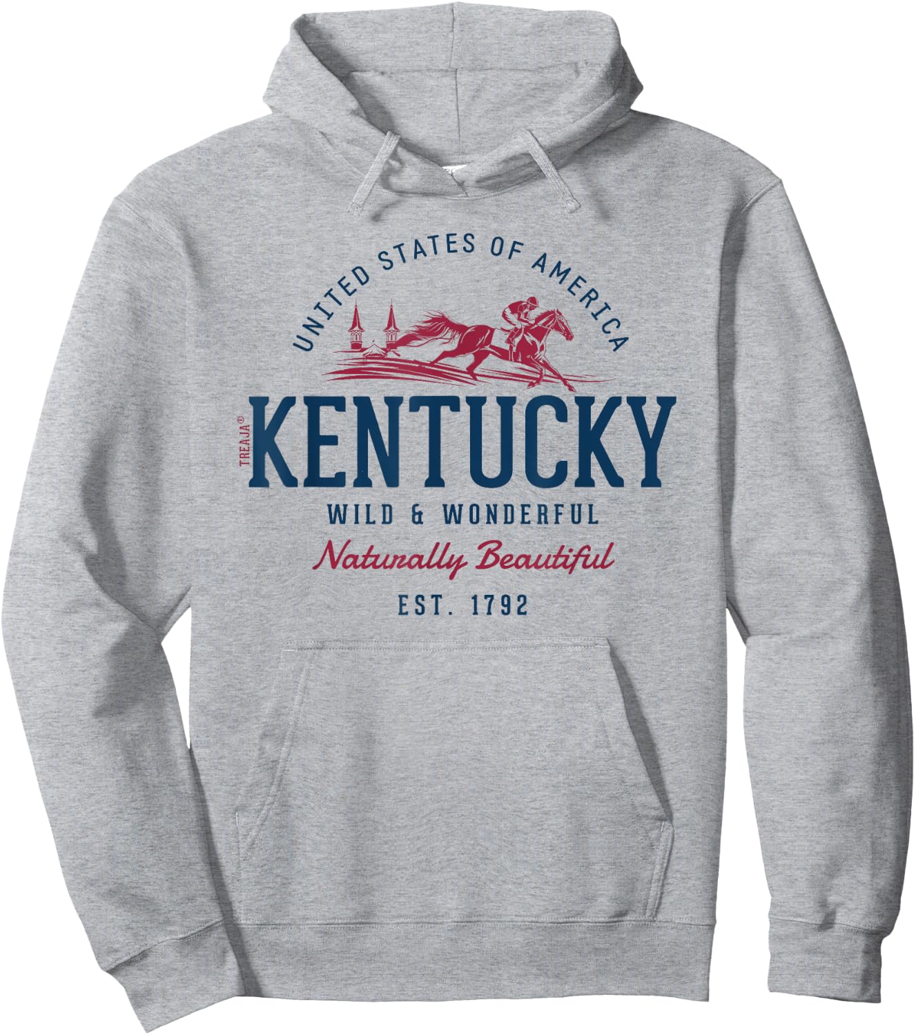 Vintage-Looking Retro Styled Kentucky Hoodie - Hoodie | Ash