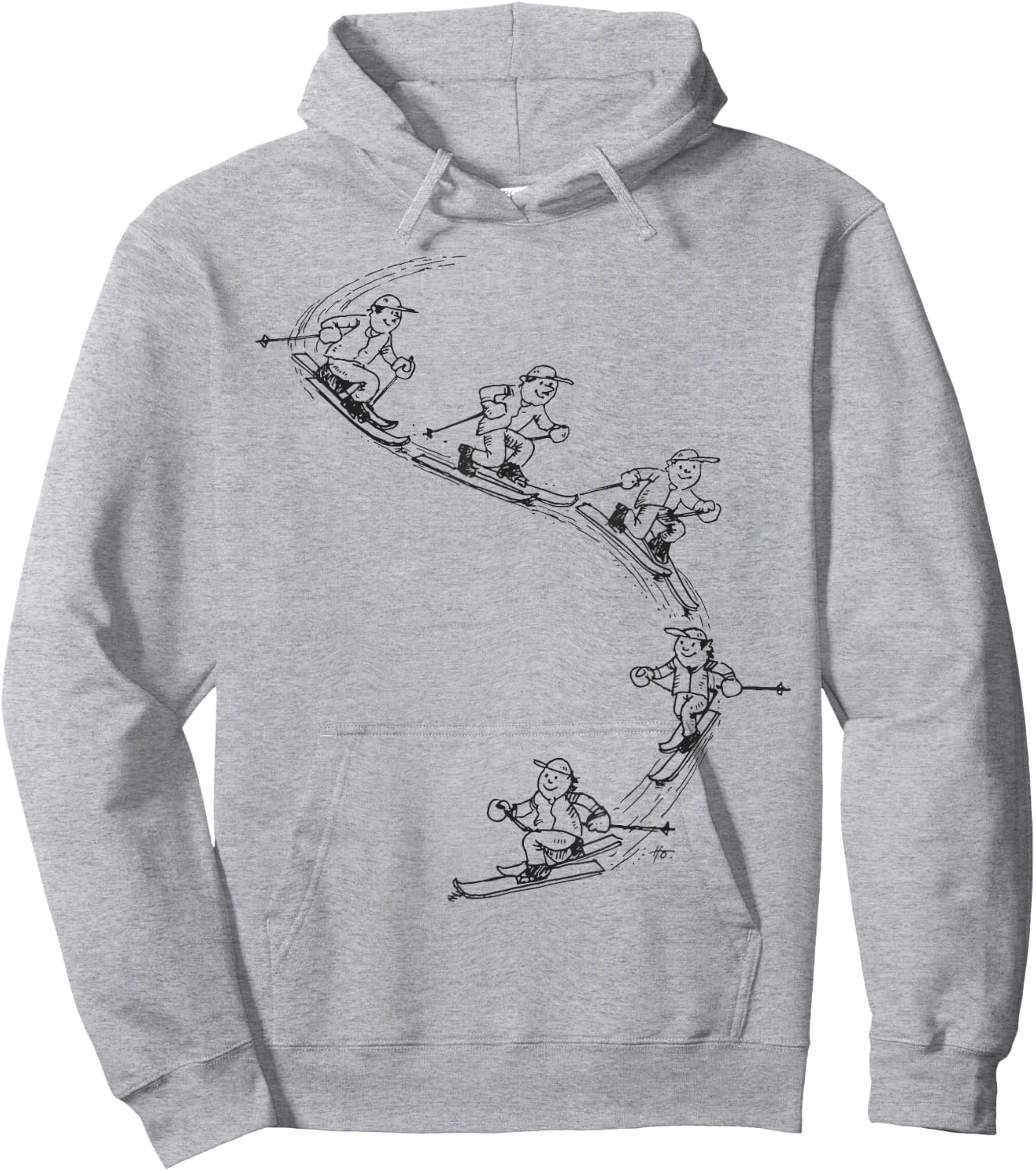 Telemark Skier Movement Hoodie - Hoodie | Ash