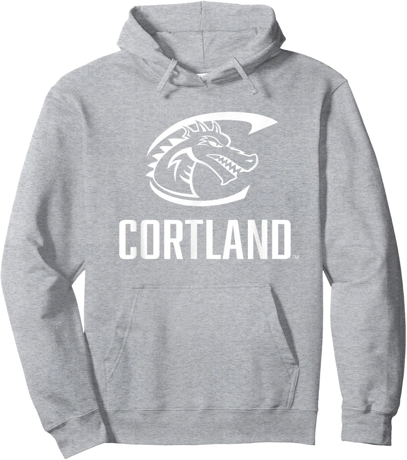 SUNY Cortland Red Dragons Stacked Logo Hoodie - Hoodie | Ash