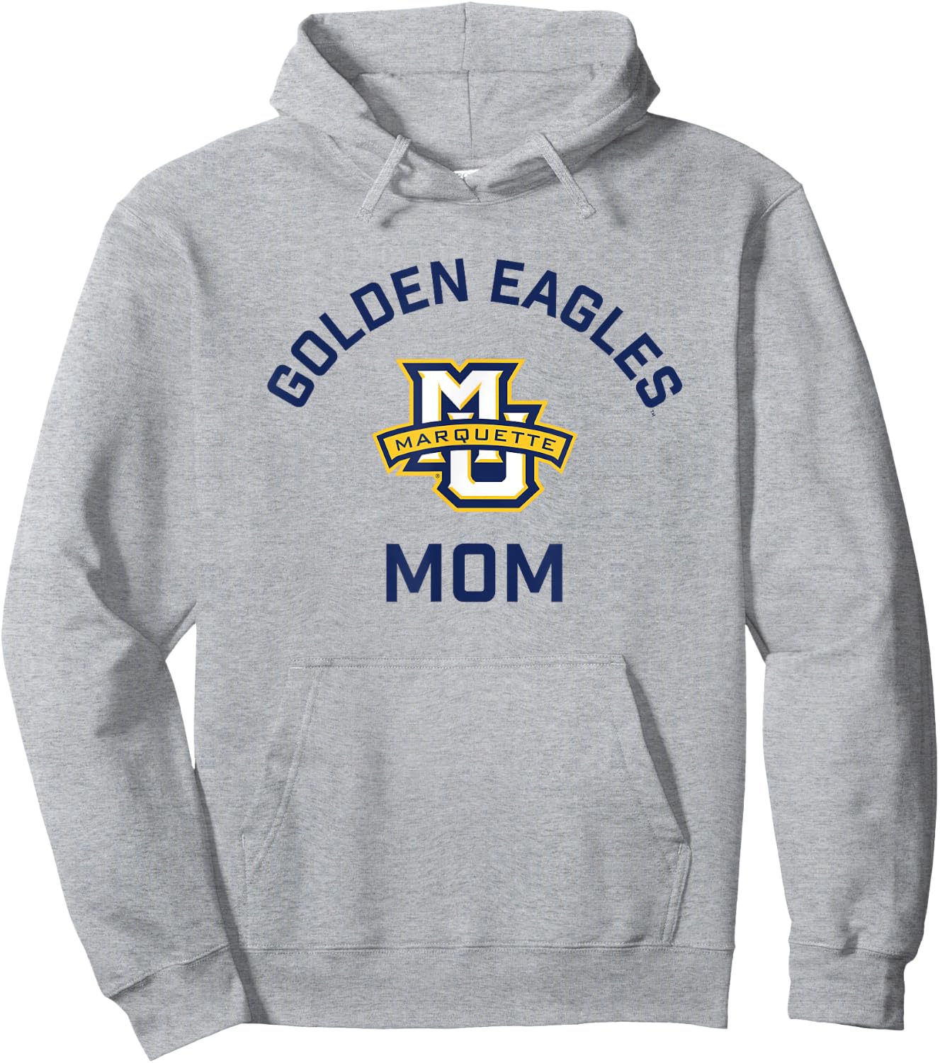 Marquette University Golden Eagles Arched Mom Hoodie - Hoodie | Ash