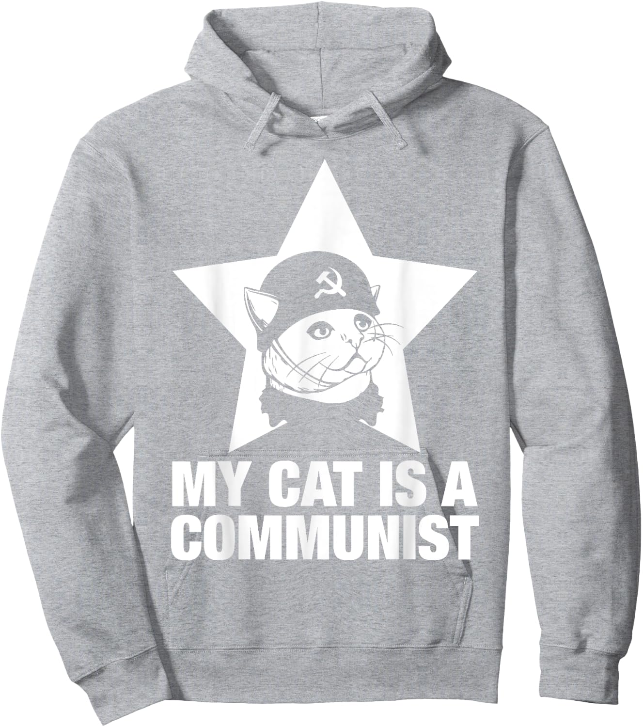 My Cat Is A Communist Women Hoodie - Hoodie | Ash