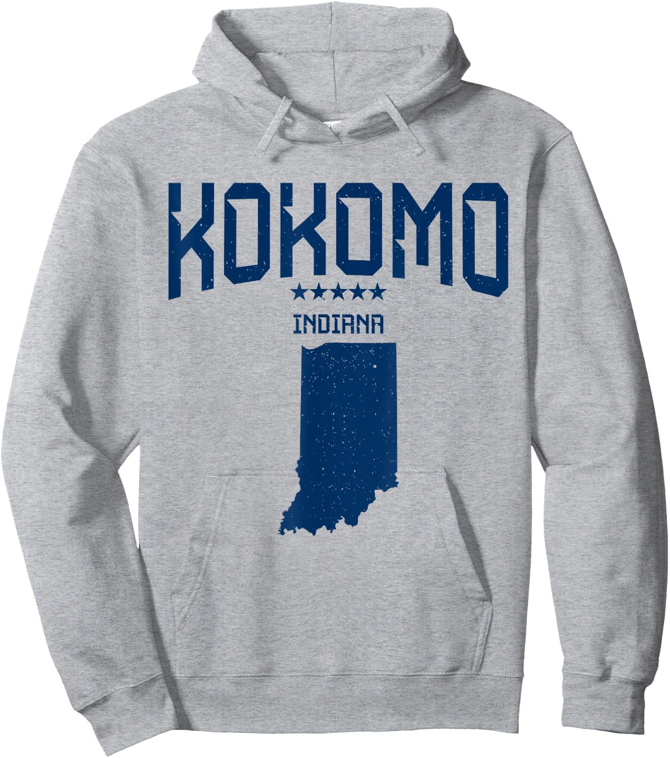 Kokomo Indiana IN Navy Classic Men Women Hoodie - Hoodie | Ash
