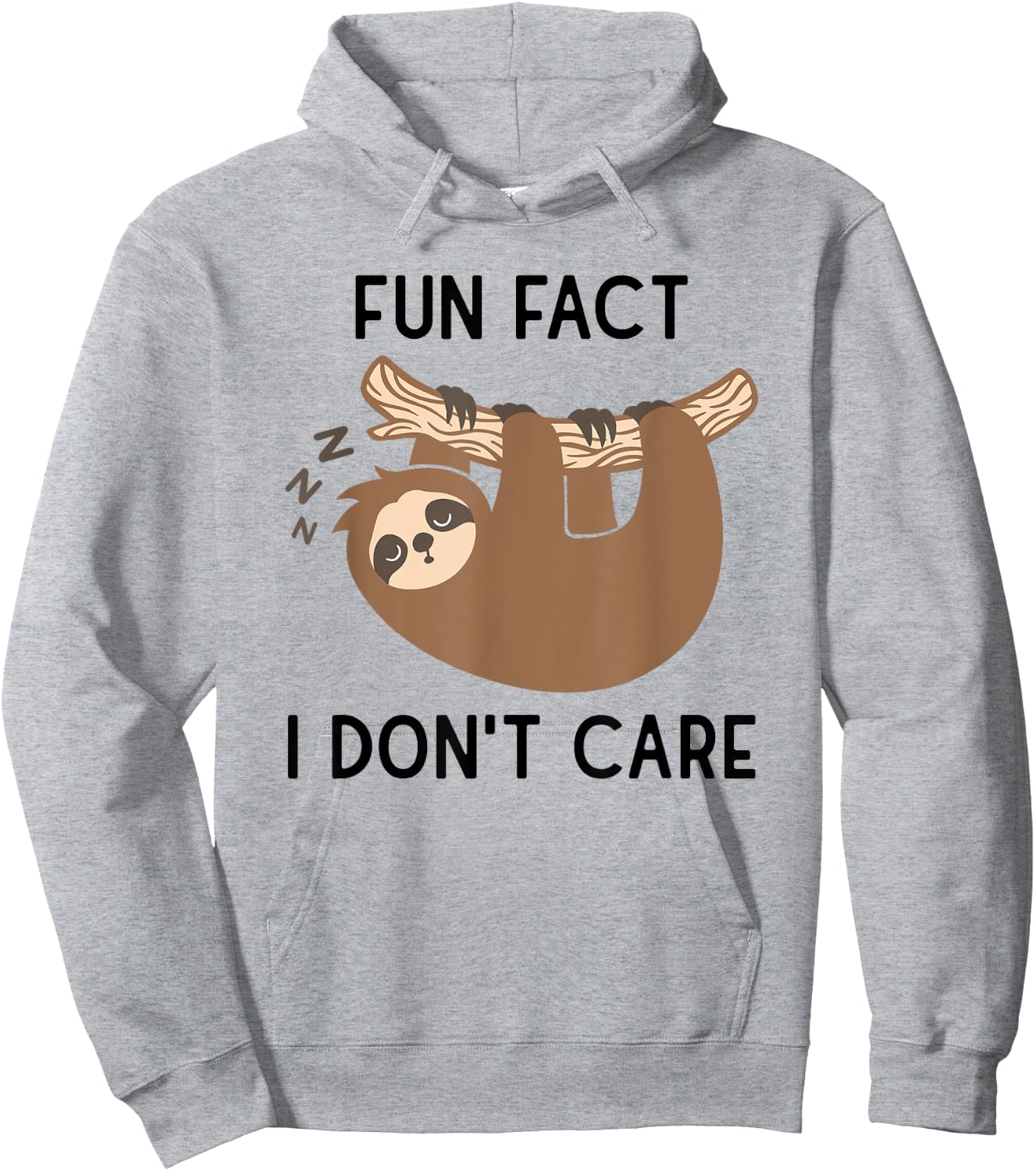 Fun fact i don't care Funny Sloth Saying Hoodie - Hoodie | Ash