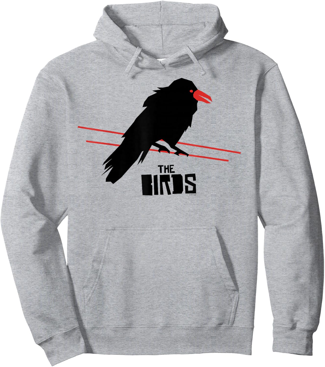The Birds Alfred Hitchcock Raven On A Wire Hoodie - Hoodie | Ash