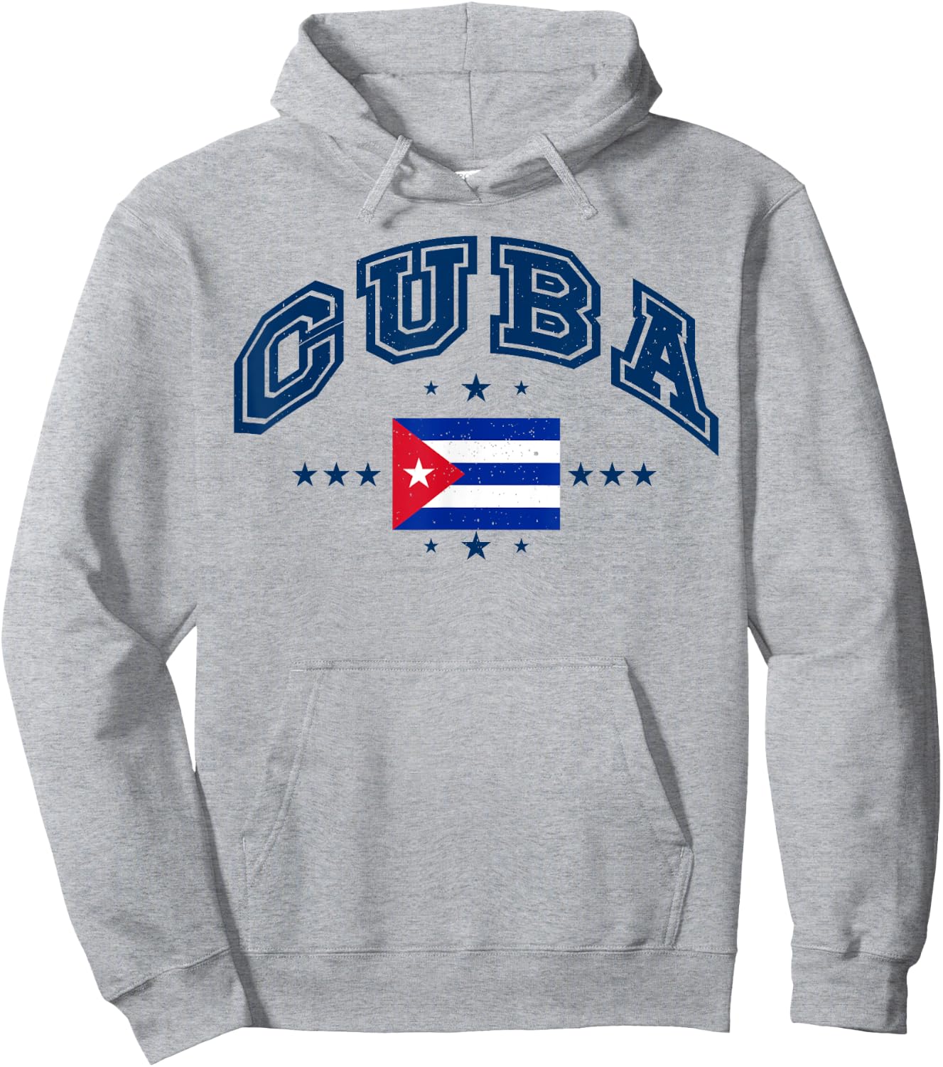 Retro Cuba Men Women Athletic Throwback Flag Hoodie - Hoodie | Ash