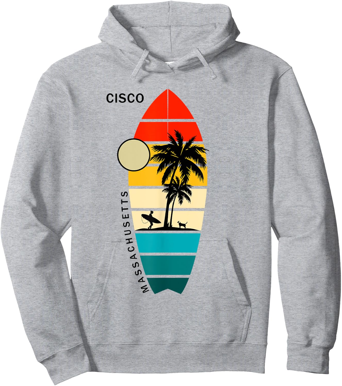 Retro Massachusetts Cisco Surfboarders Surfers Hoodie - Hoodie | Ash