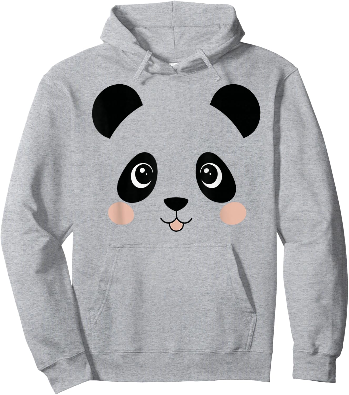 Panda Bear Face Halloween Costume Animal Hoodie - Hoodie | Ash