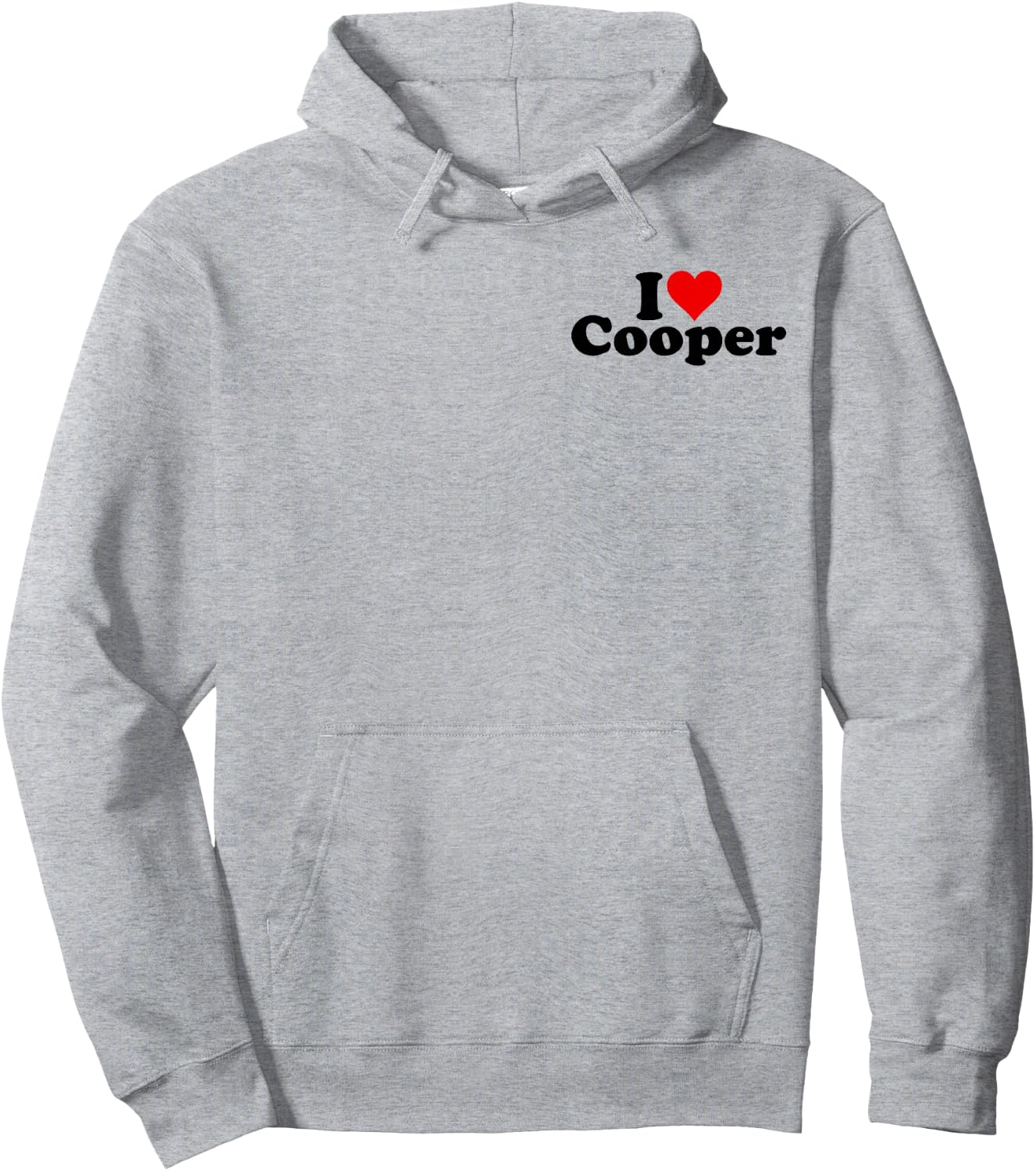 I Heart Love Cooper Name on a Hoodie - Hoodie | Ash