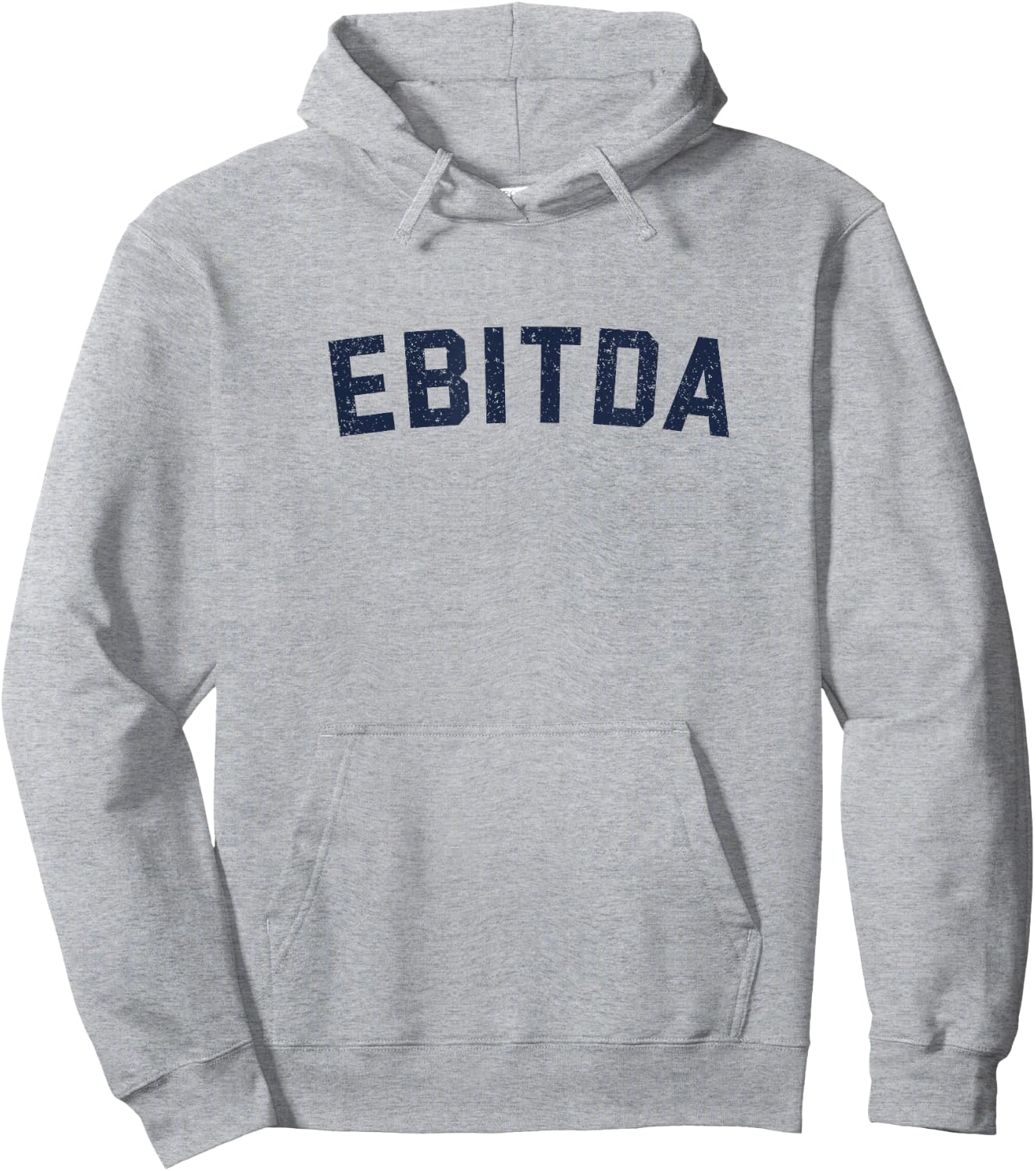 EBITDA Box Letter Adult Cotton Hoodie - Hoodie | Ash