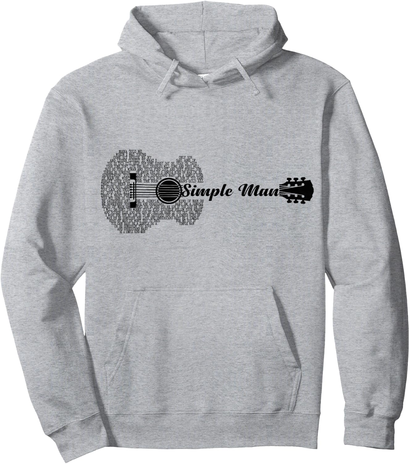 Simple Man Music Guitar L:over Guitar Shape Hoodie - Hoodie | Ash