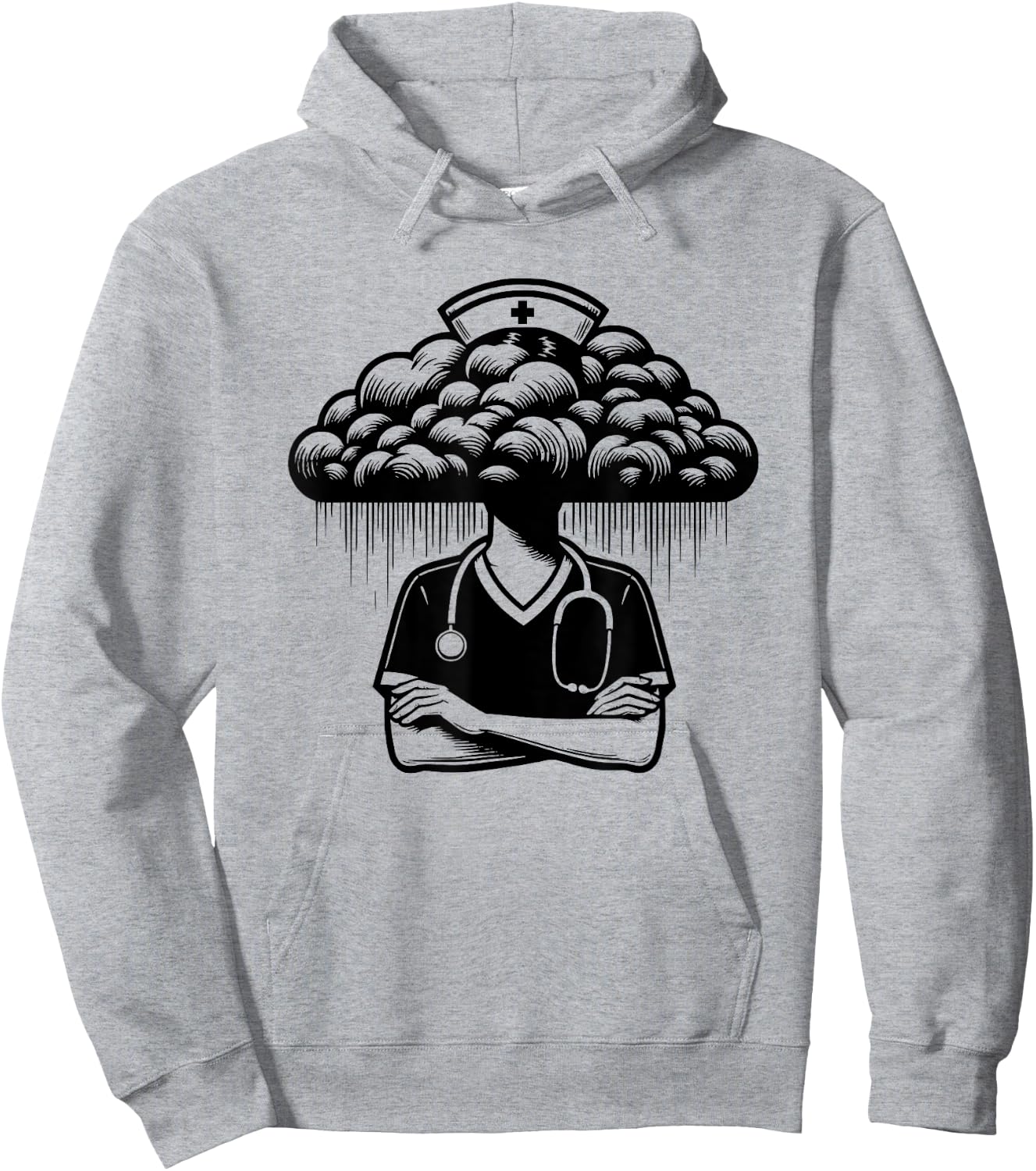 Medical School Nurse Nursing Black Cloud Hoodie - Hoodie | Ash
