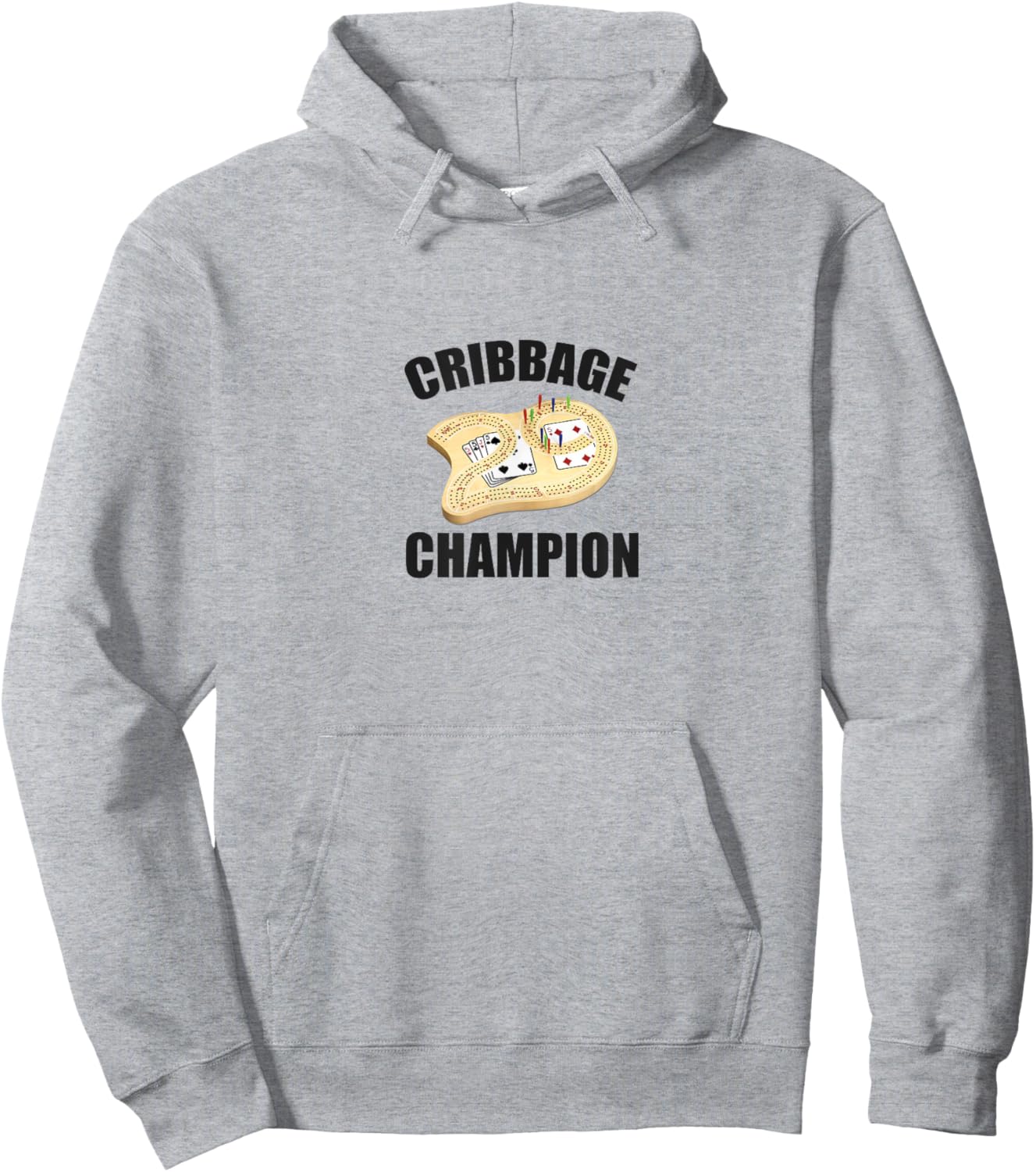 Cribbage Champion - Prize , Women Crib Champ Hoodie - Hoodie | Ash