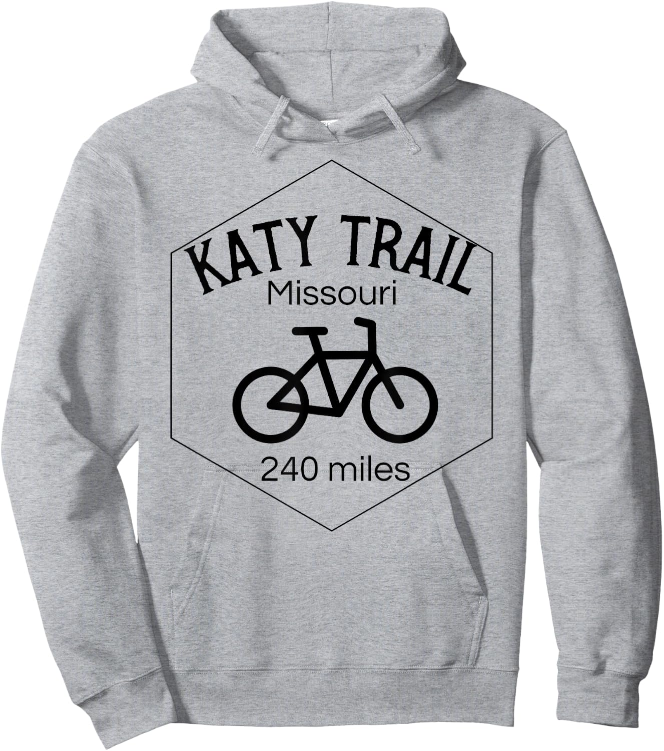 Katy Trail Missouri Bike 240 miles Hoodie - Hoodie | Ash