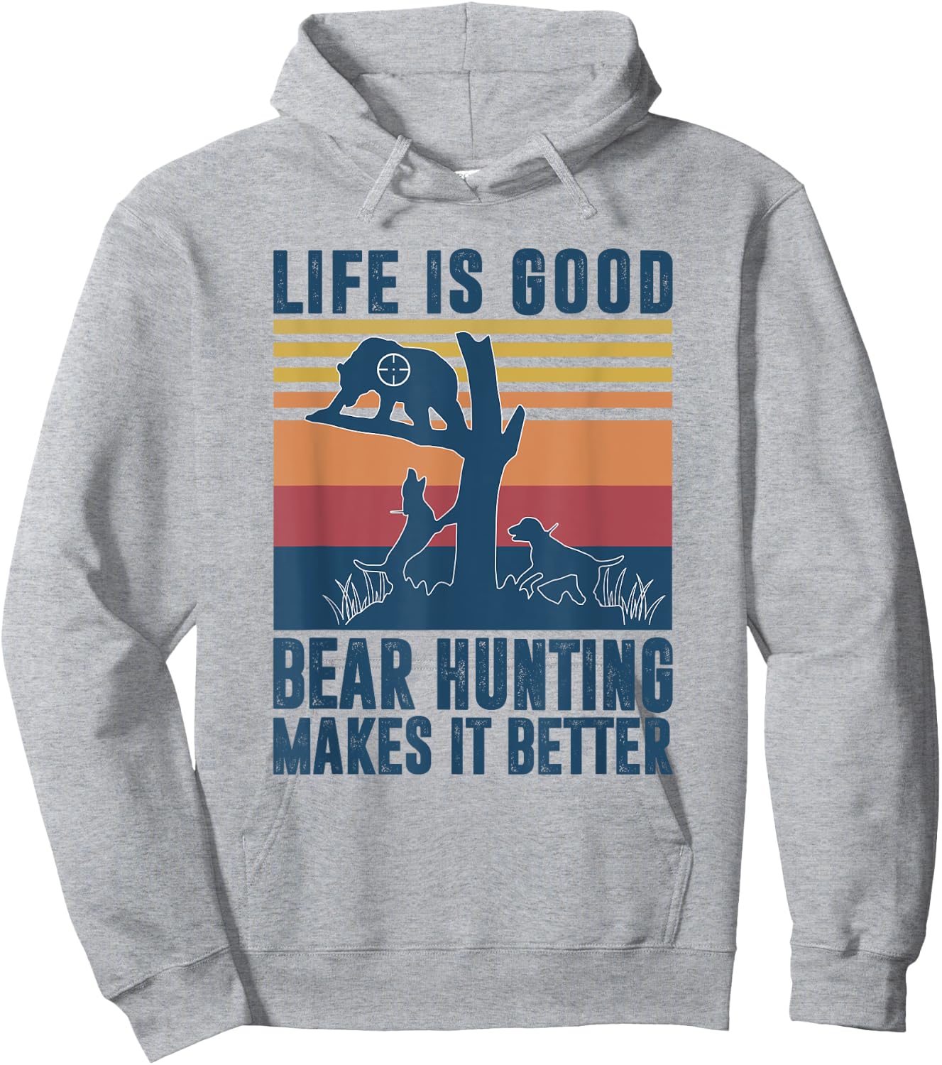 Bear Hunting Gifts Women Black Grizzly Hunter Hoodie - Hoodie | Ash