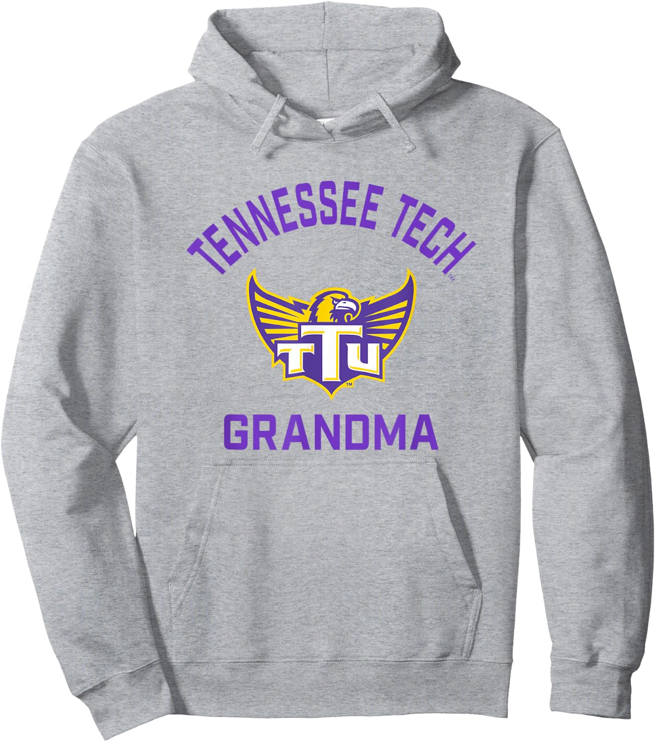 Tennessee Tech Golden Eagles Arched Grandma Hoodie - Hoodie | Ash