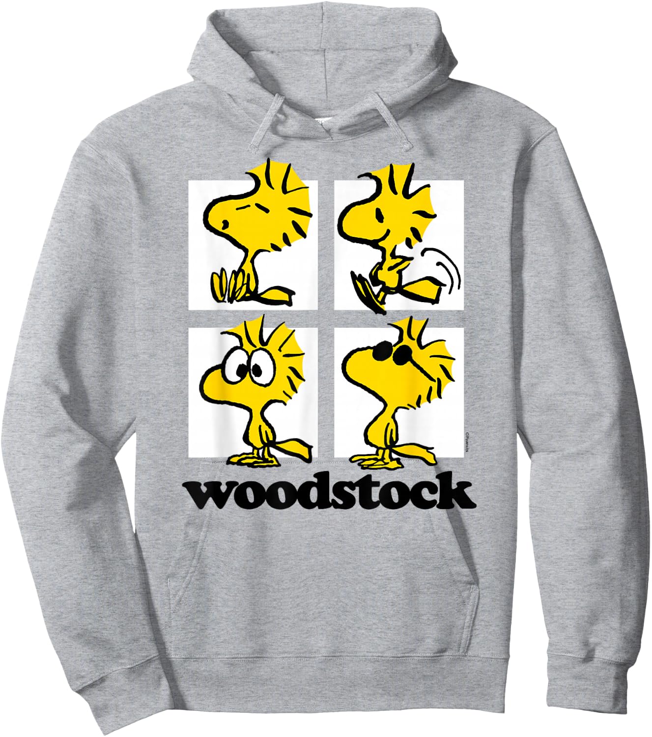 Peanuts - Woodstock Grid Hoodie - Hoodie | Ash